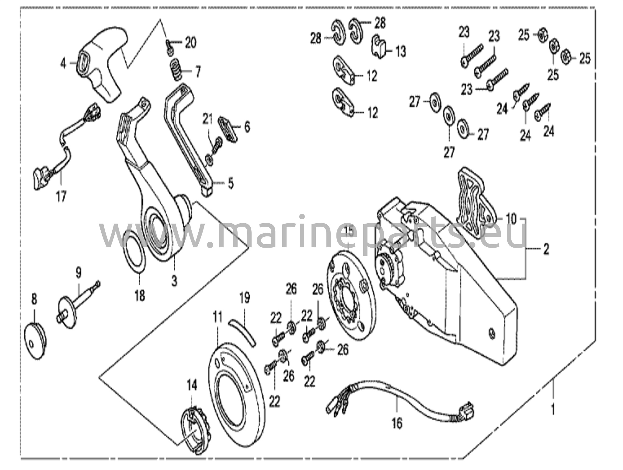 Kaukosäädin (uppoasennustyyppi) (oikea)