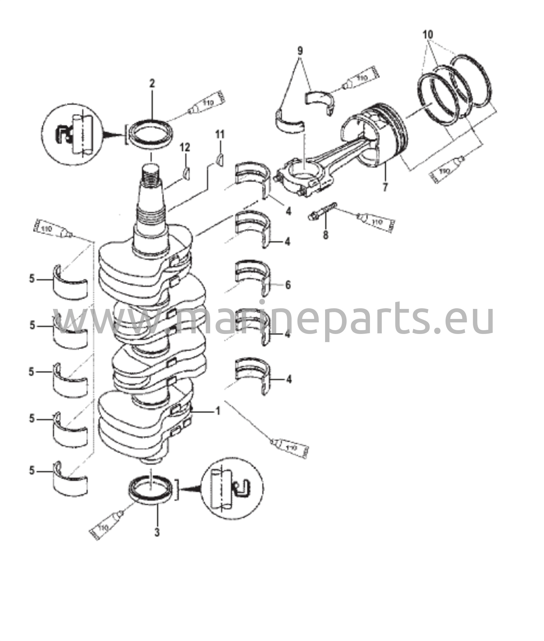 Kampiakseli, männät ja yhdysvarret