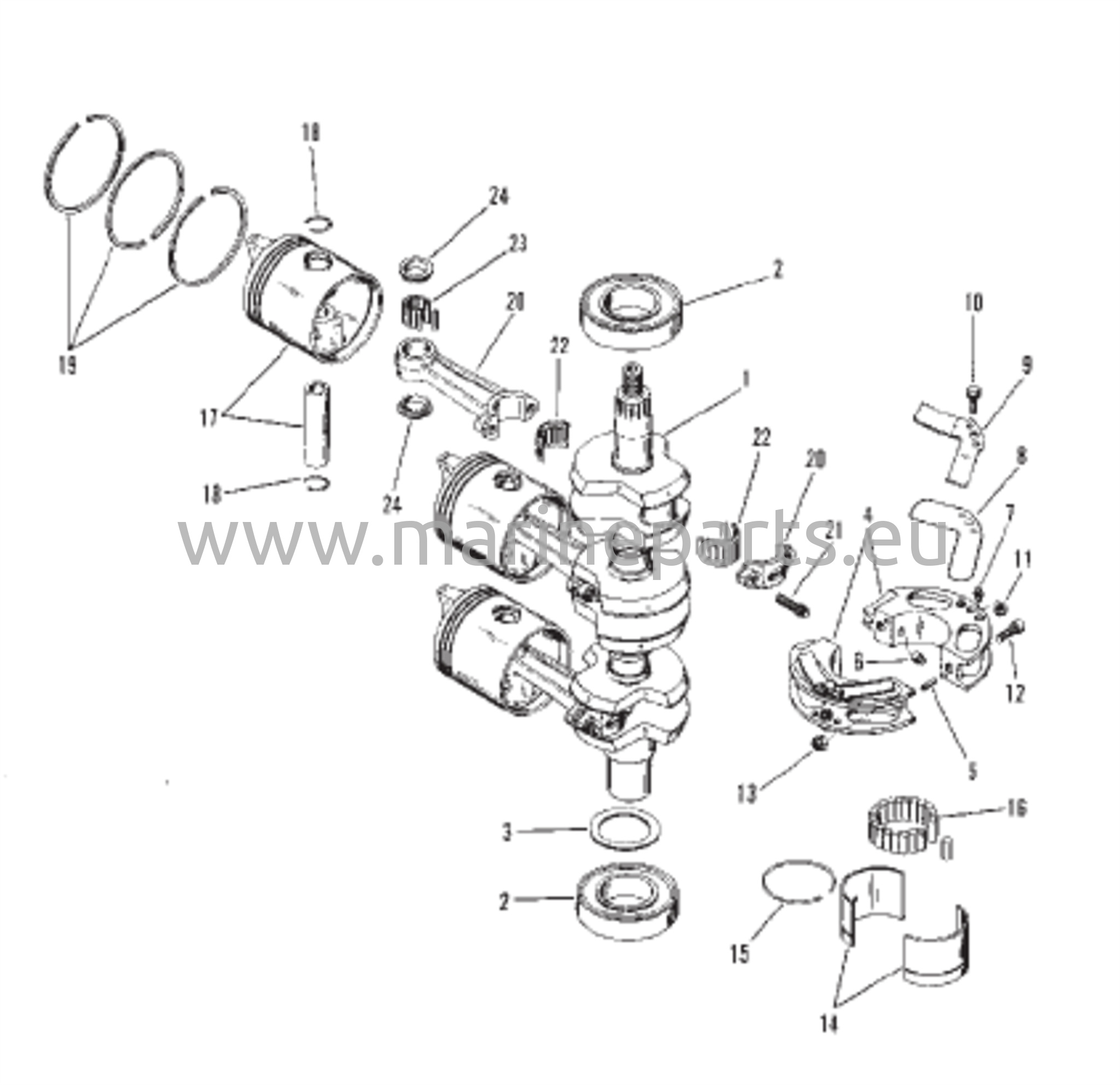 Crankshaft, Pistons and Connecting Rods 