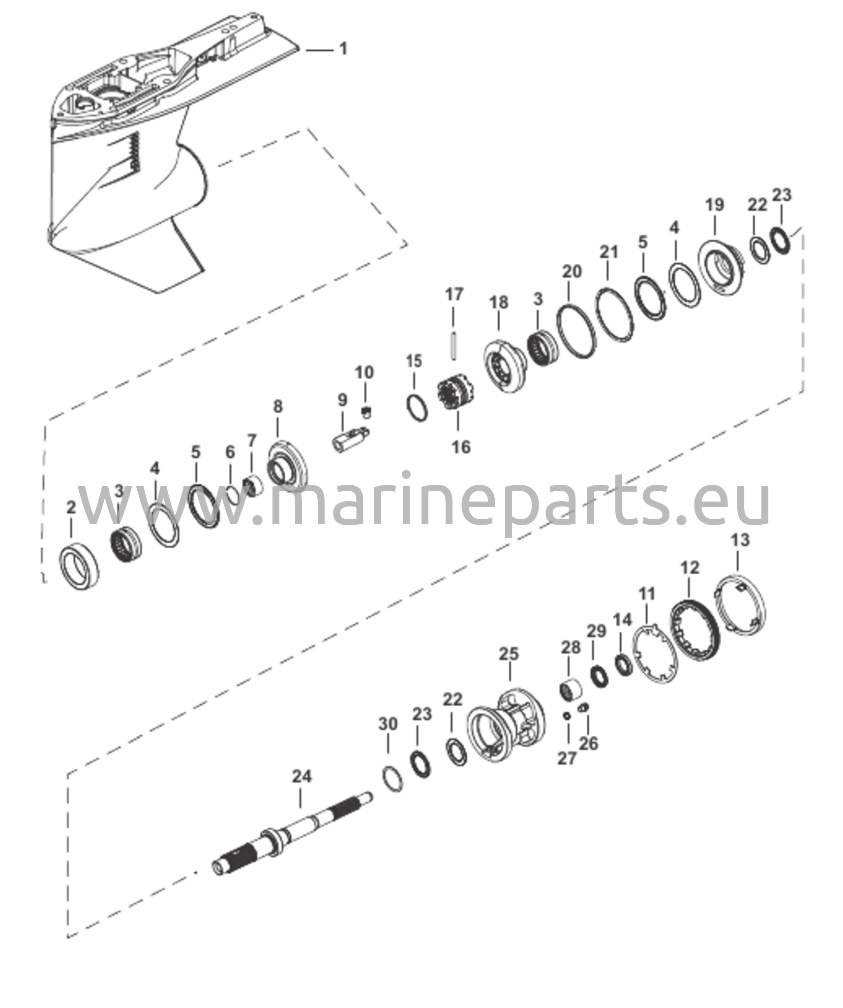 takakotelo, potkurin akseli, vastapaino 2B172249 - 2B205521