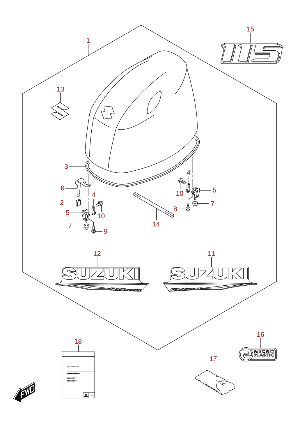 Poklopac motora (DF115) 2/2