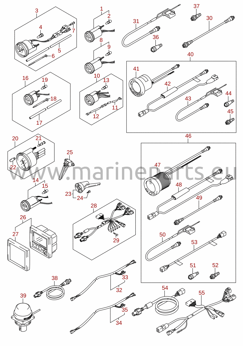 Instrument (DF40AQH, DF40ATH, DF50ATH, DF50AVTH, DF60AQH, DF60ATH, DF60AVTH) (ekstraudstyr)