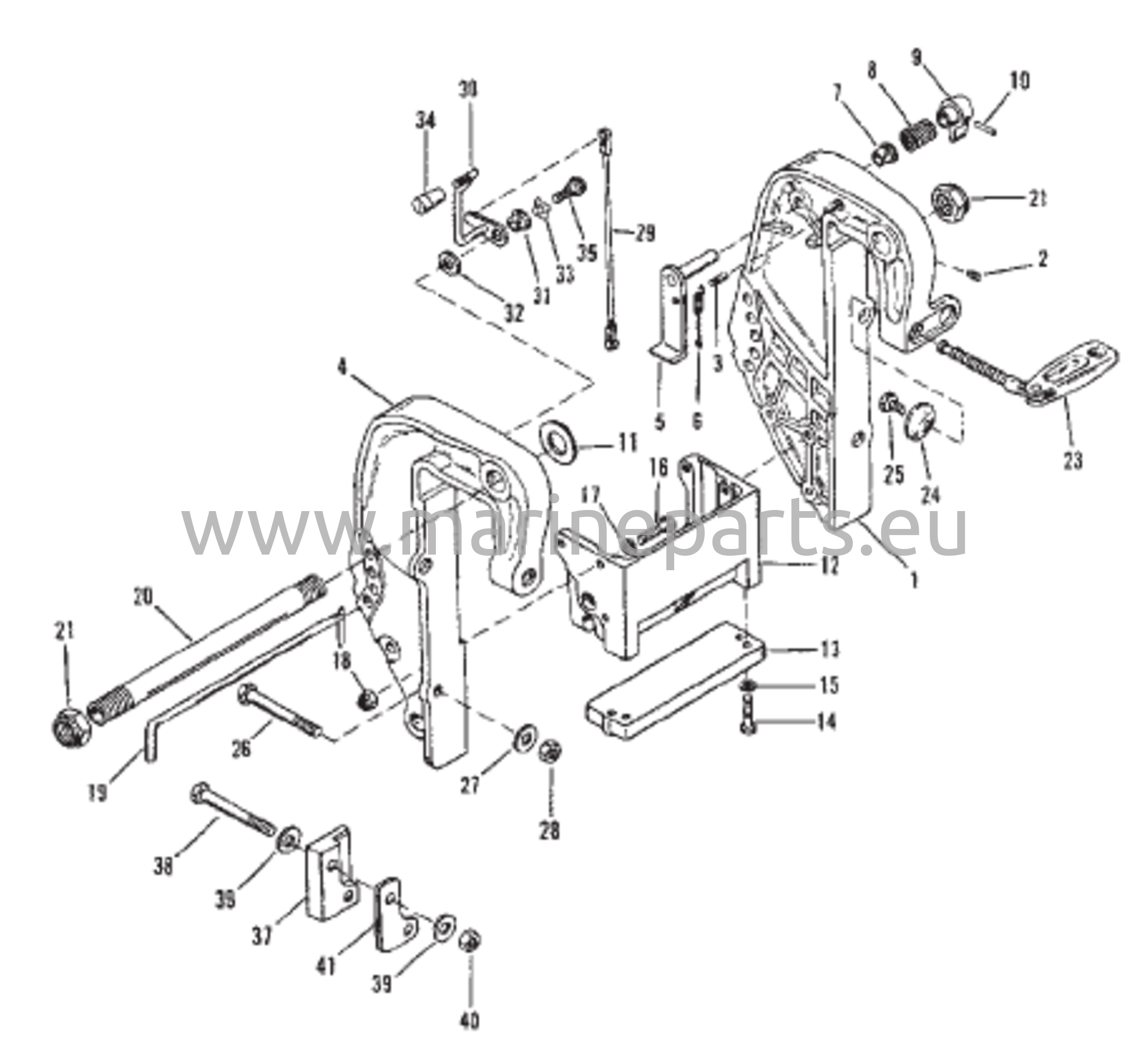 Puristimen kiinnike (55) (sarjanumero 0D181999 ja sitä alemmat)