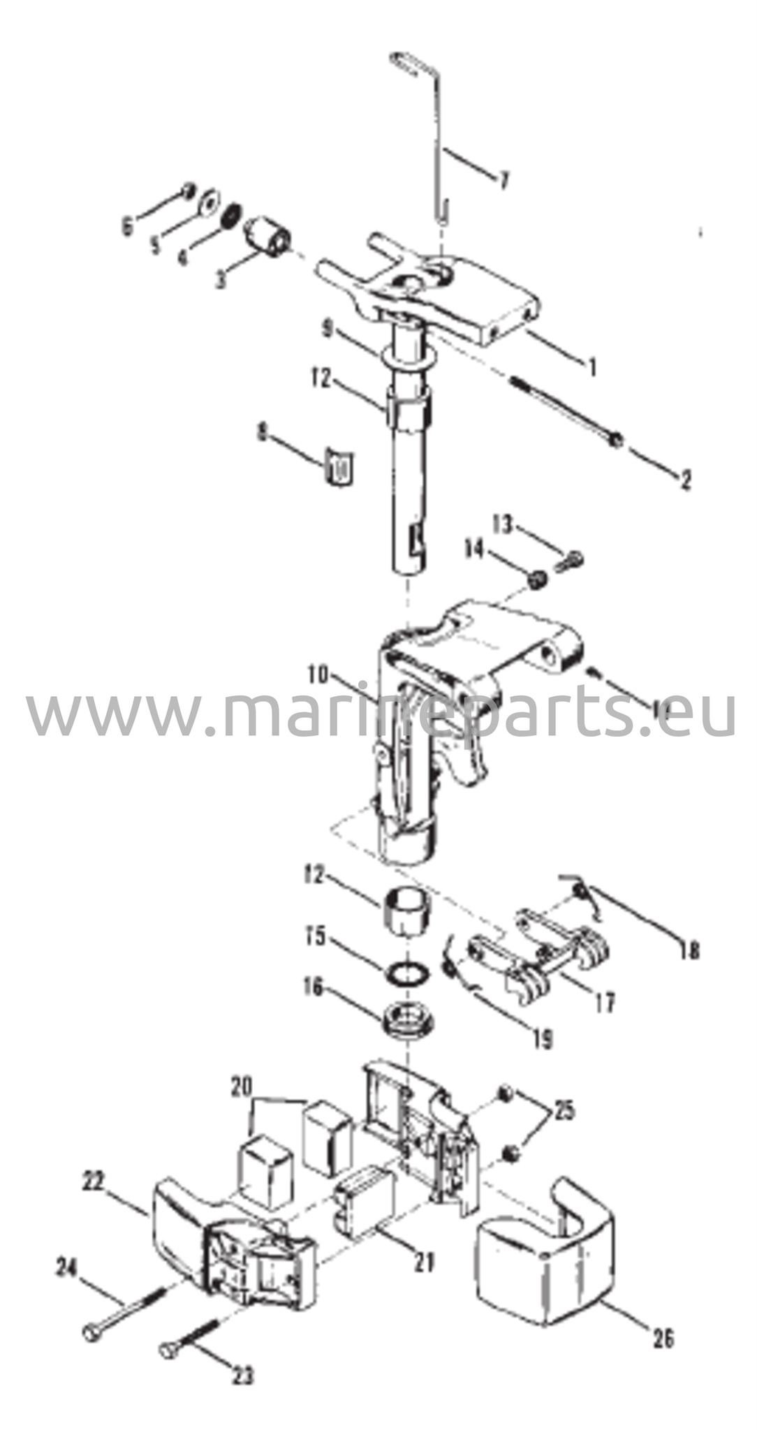 Kääntyvän kiinnikkeen kokoonpano
