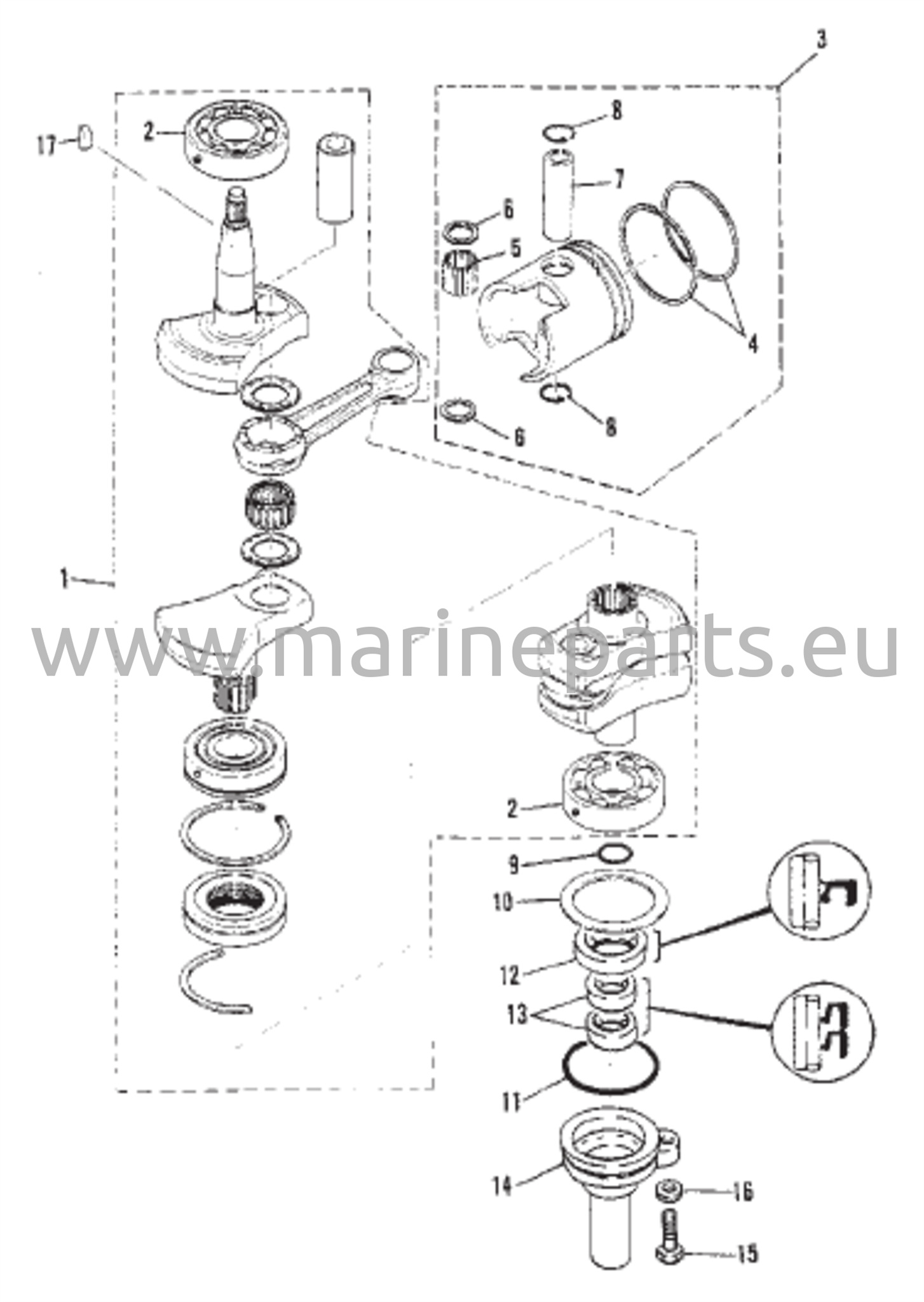 Kampiakseli ja mäntä