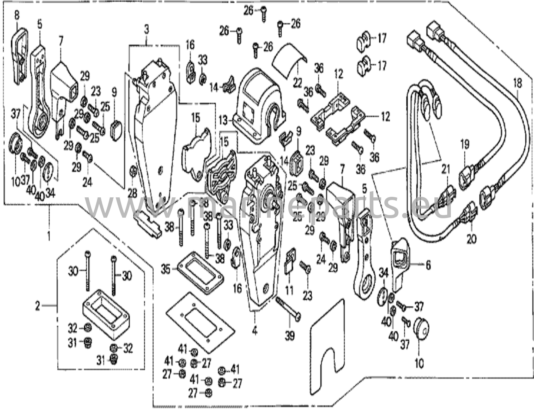 Fjärrkontroll (övre montering dubbeltyp) (vänster)