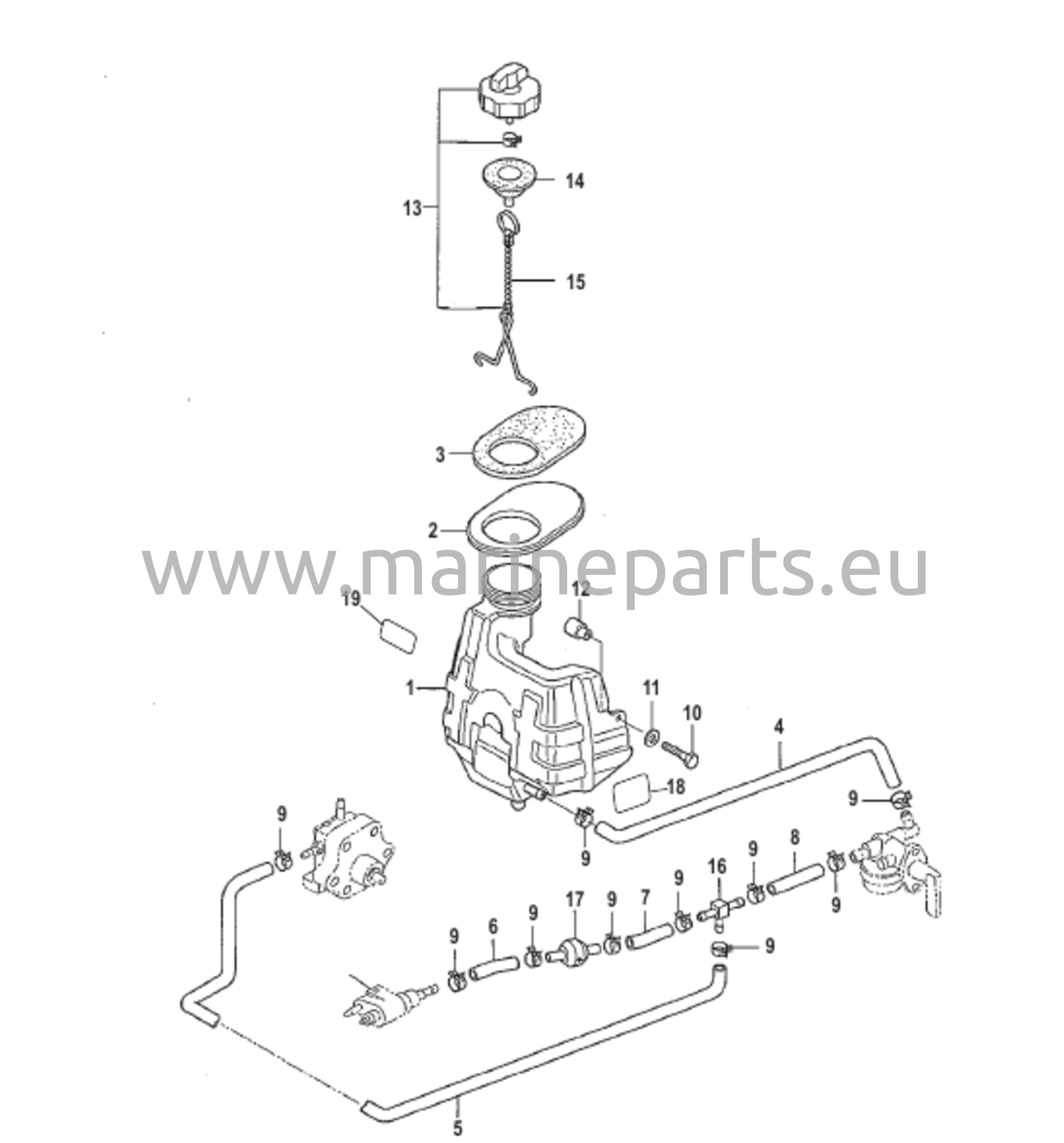 Integroitu polttoainesäiliö