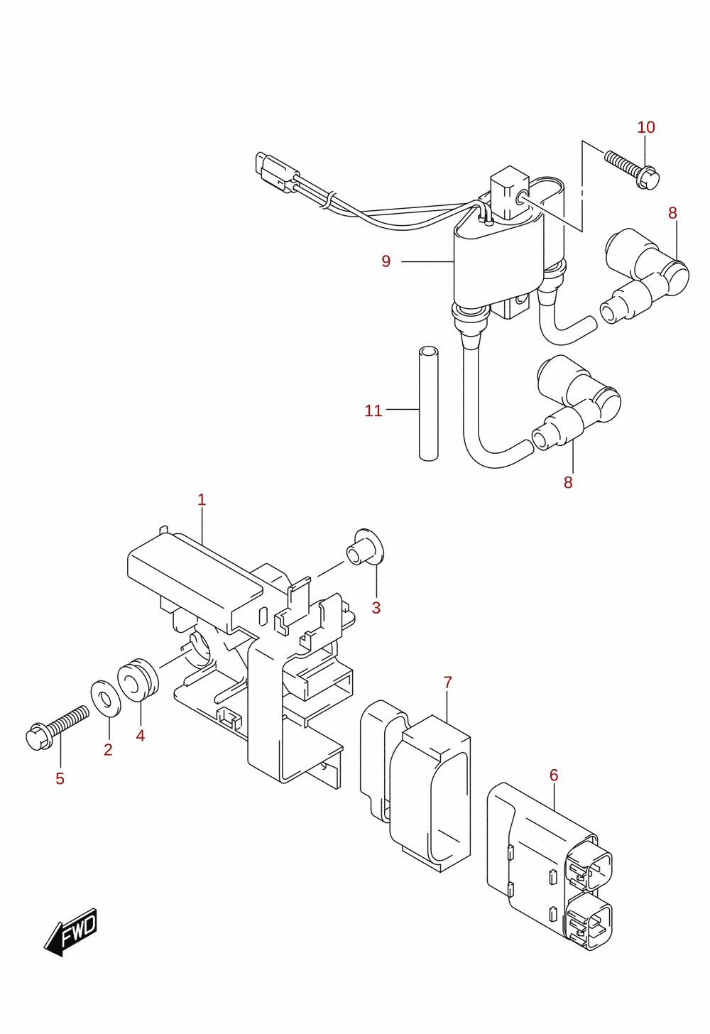 Gleichrichter / Zündspule (DF8A, DF9.9A)