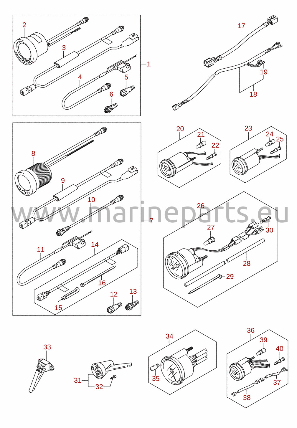 Instrument (1) (DF15AR, DF20AR, DF20AT, DF9.9BR, DF9.9BT) (ekstraudstyr)