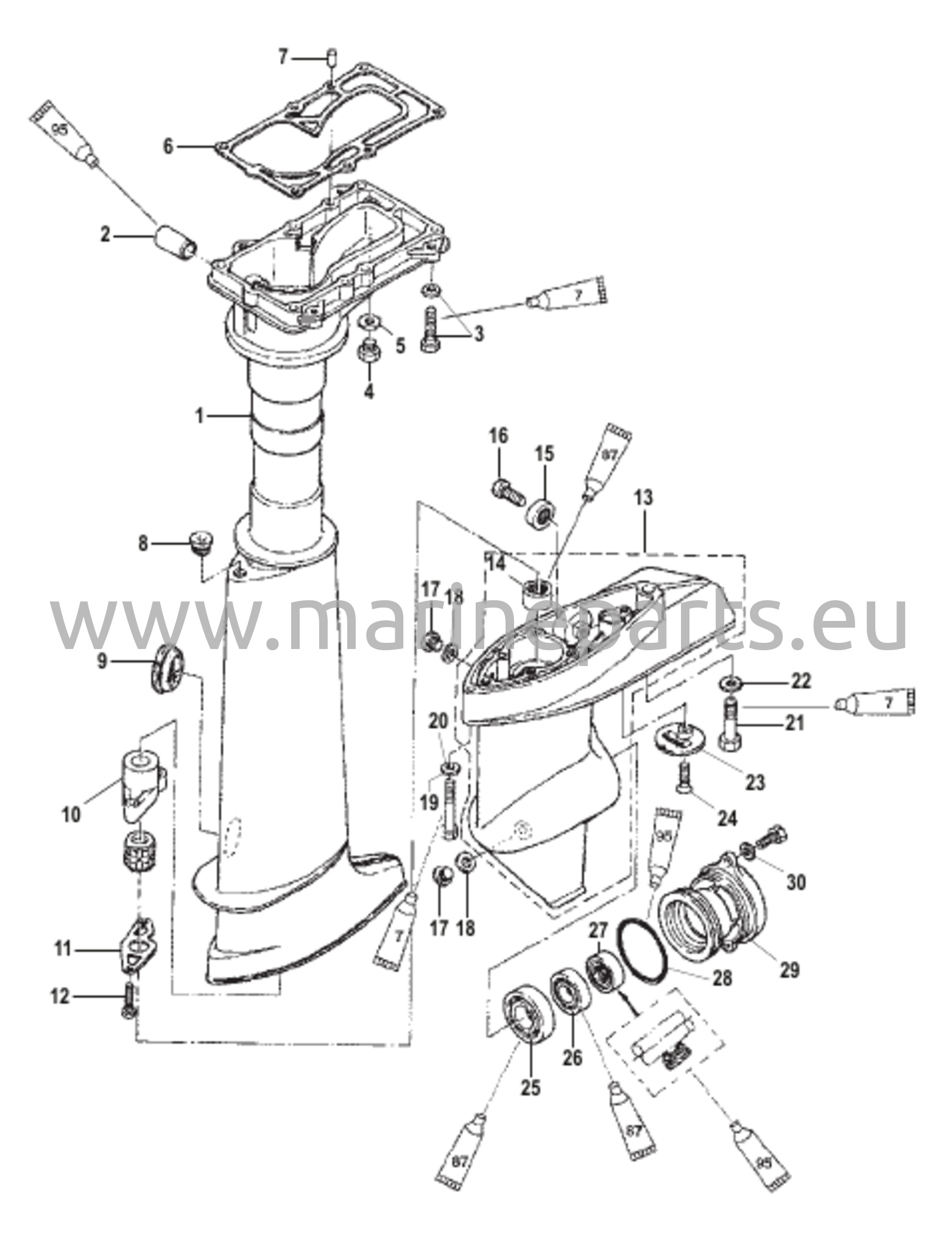 Vetopyörän kotelo/Vaihteiston kotelo