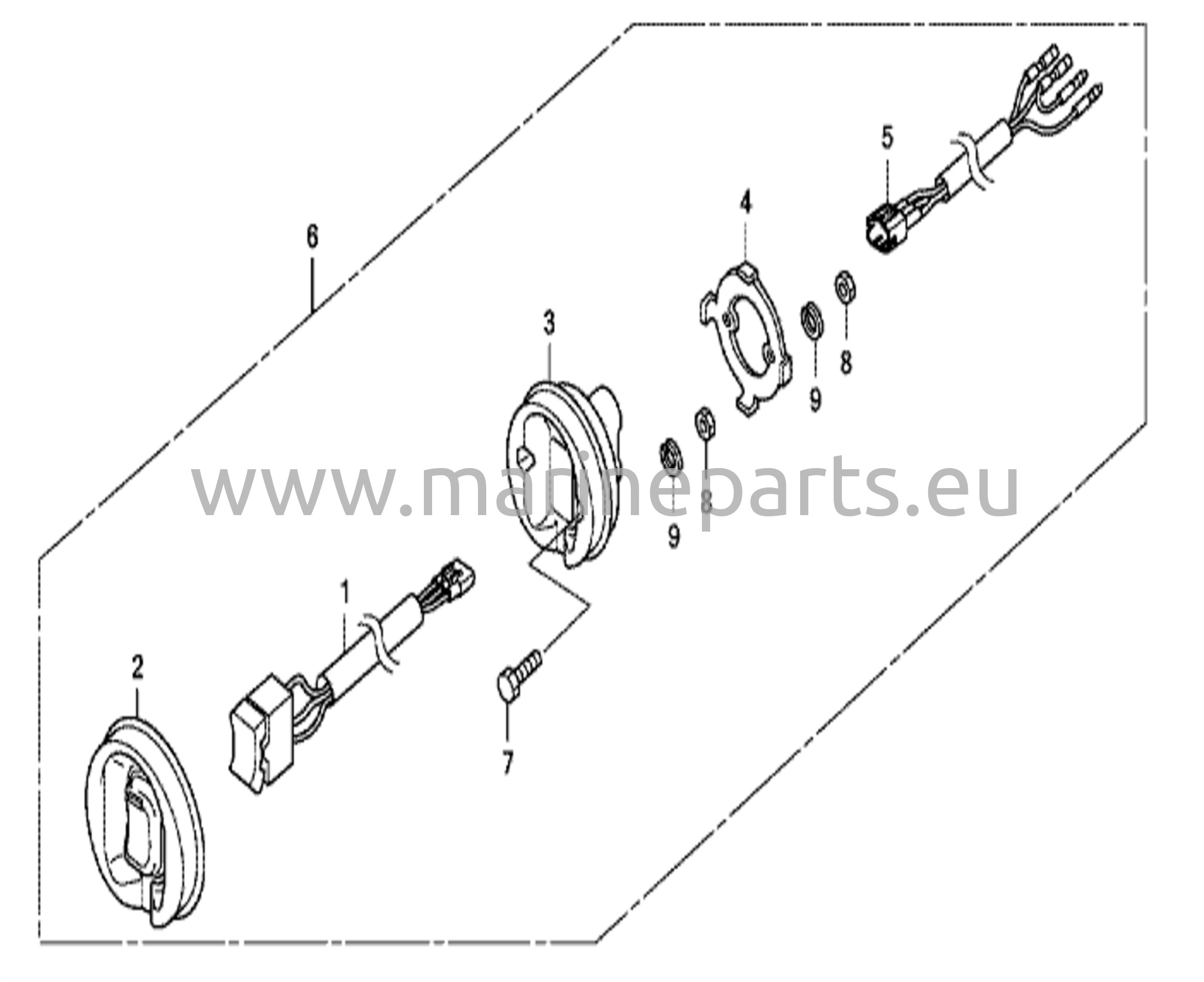 Perämoottorin ohjauskytkin