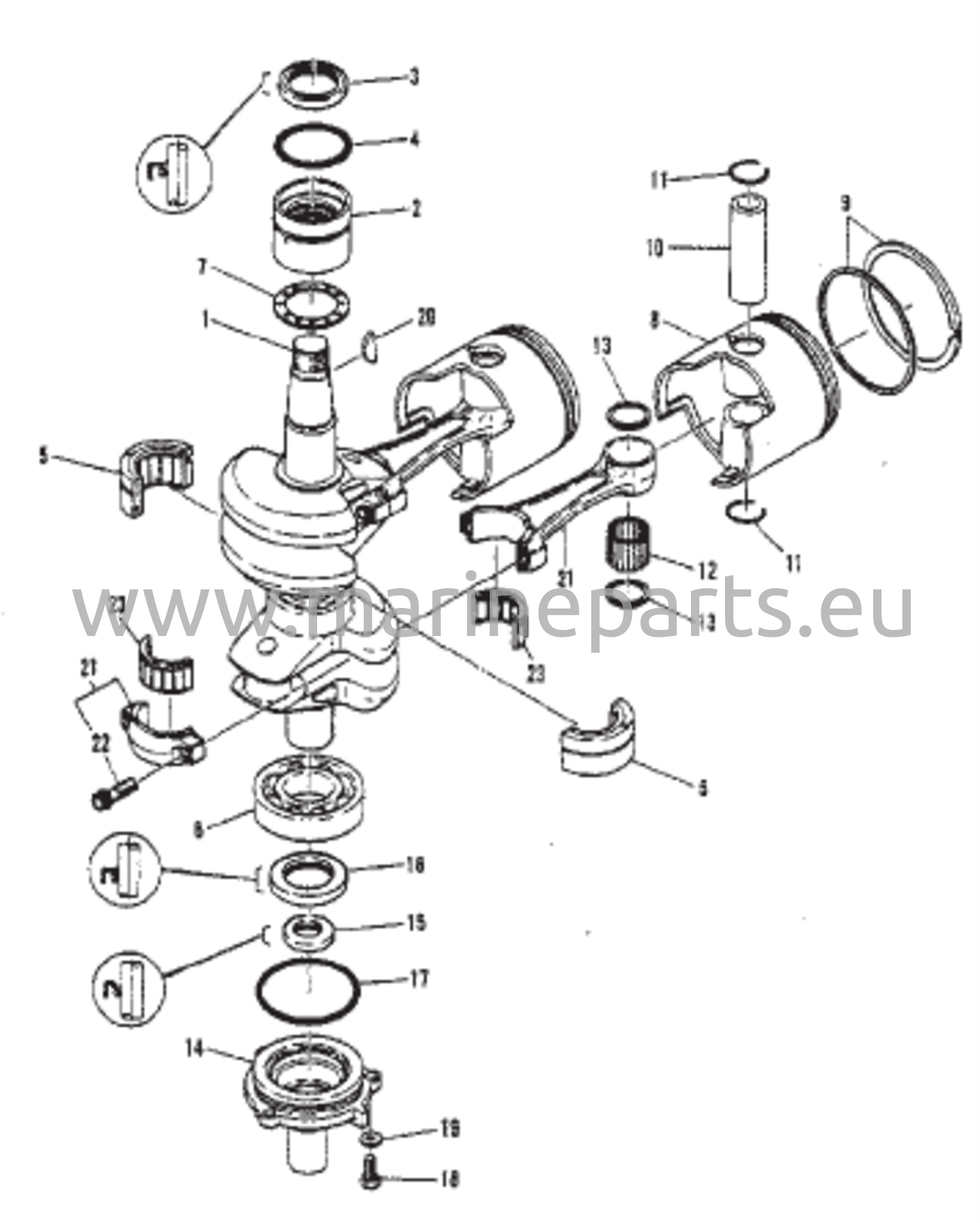 Kampiakseli ja mäntä