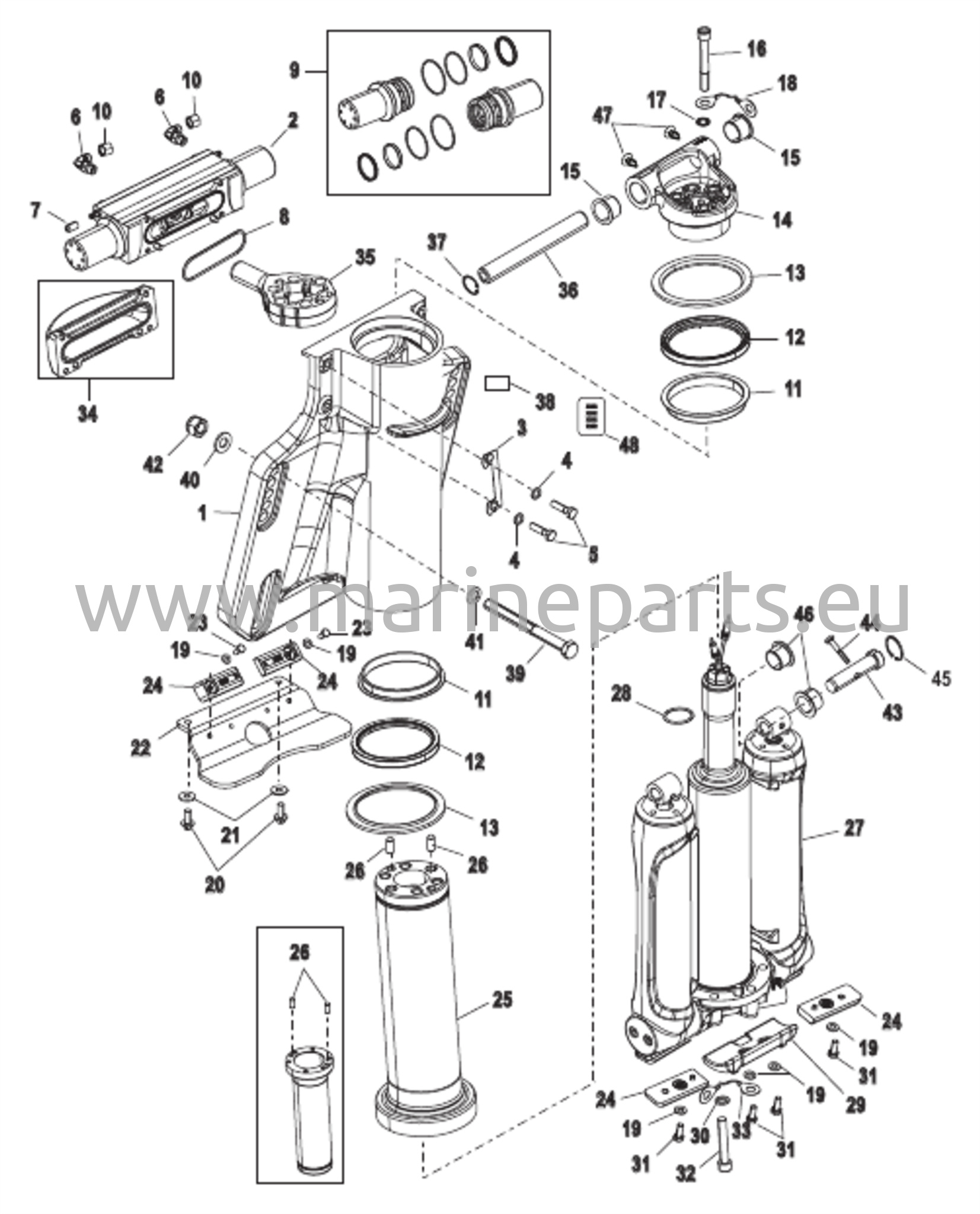 Elkraftsjustering/Styrcylinder