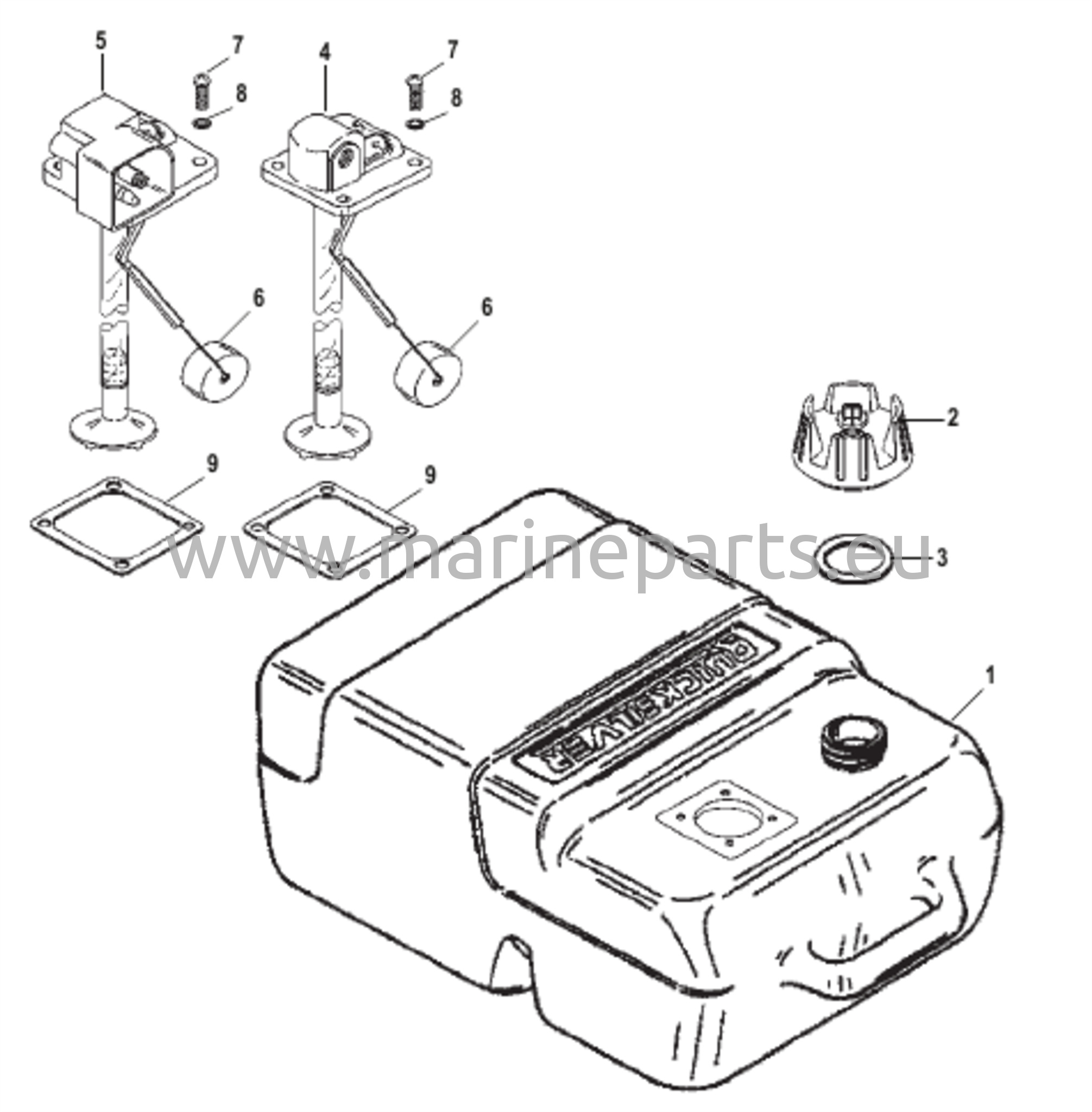 Polttoainesäiliön kokoonpano (3,2 gallonaa)