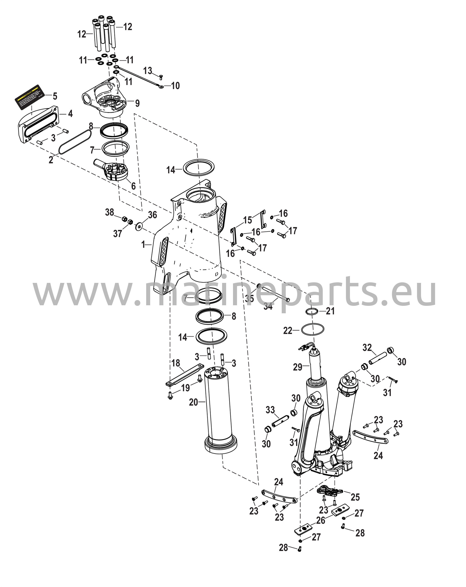 Voimansiirron Trimmaus/Takakansi Kokoonpano Vastakkaiseen Pyörimissuuntaan