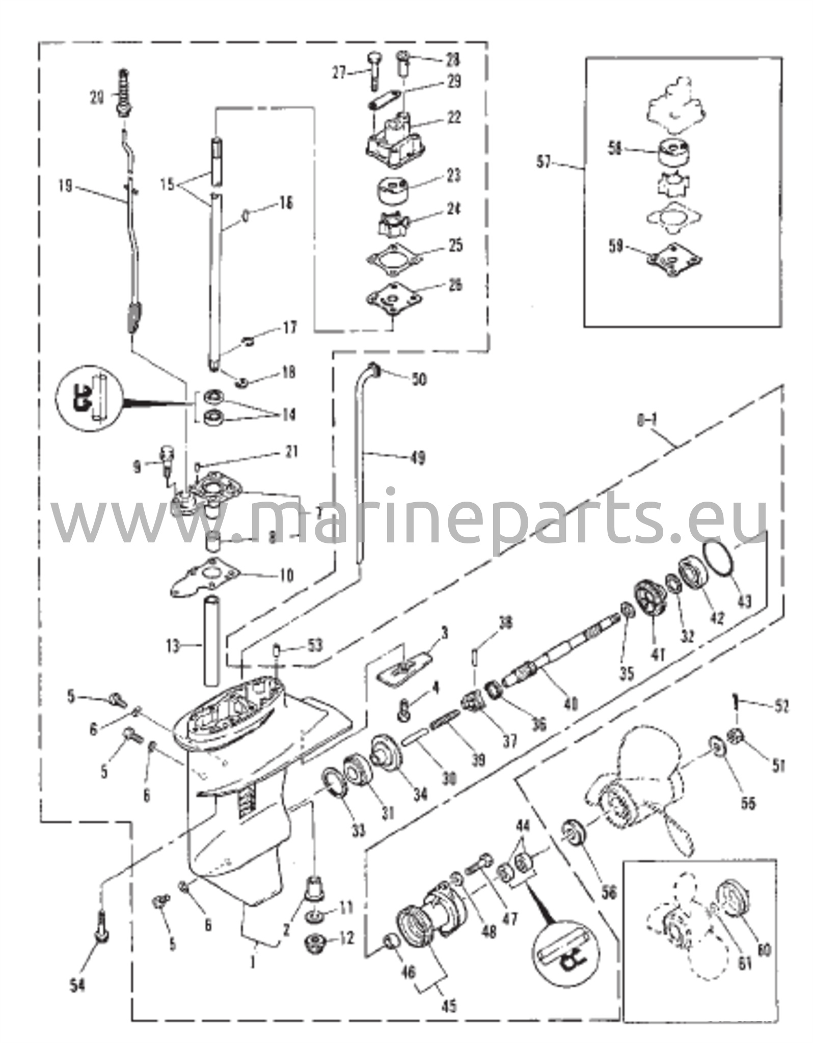 Vaihteiston kotelon kokoonpano
