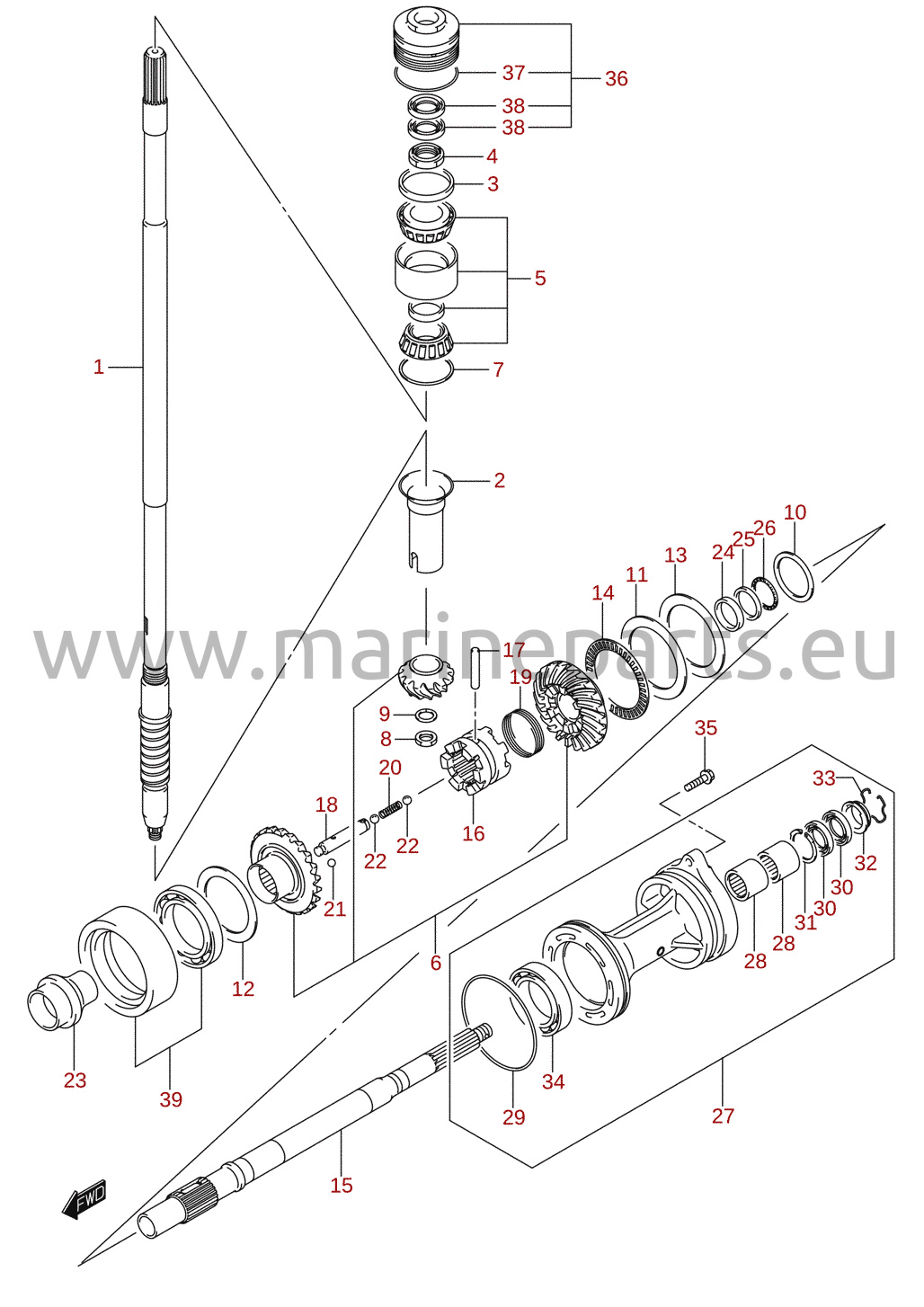 Transmission (DF200WZ, DF200Z, DF225WZ, DF225Z, DF250Z)