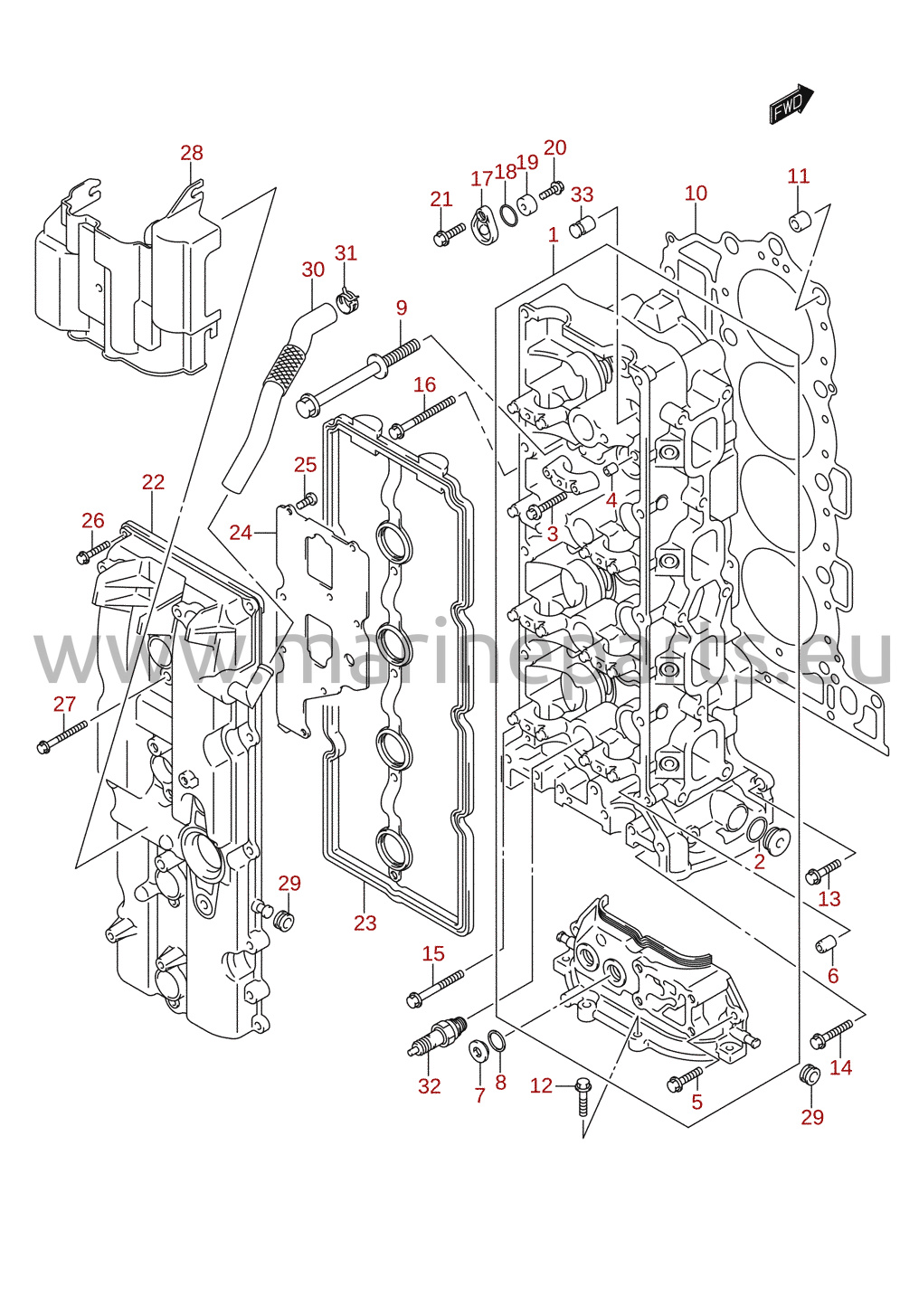 Sprængskitser for Suzuki DF150T, DF175T (E01) 2014 [DF175_E01_014]