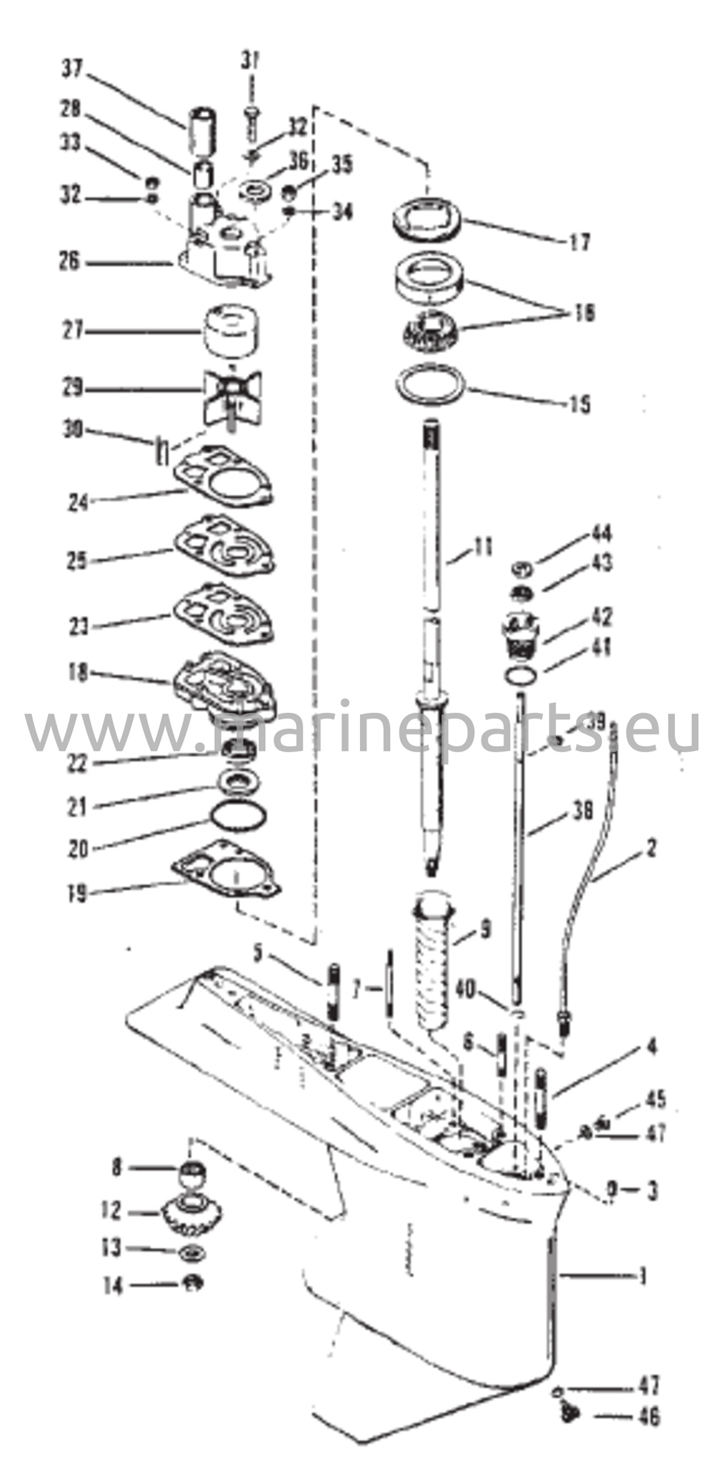 Vaihteiston kotelo (Voimansiirto – Vakio / Vastakierto)