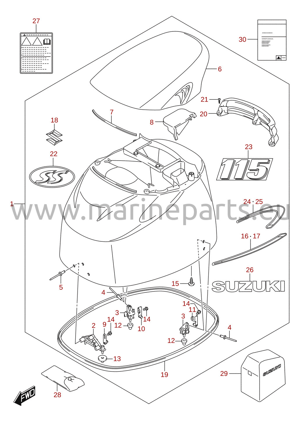 Engine cover (DF115AST)