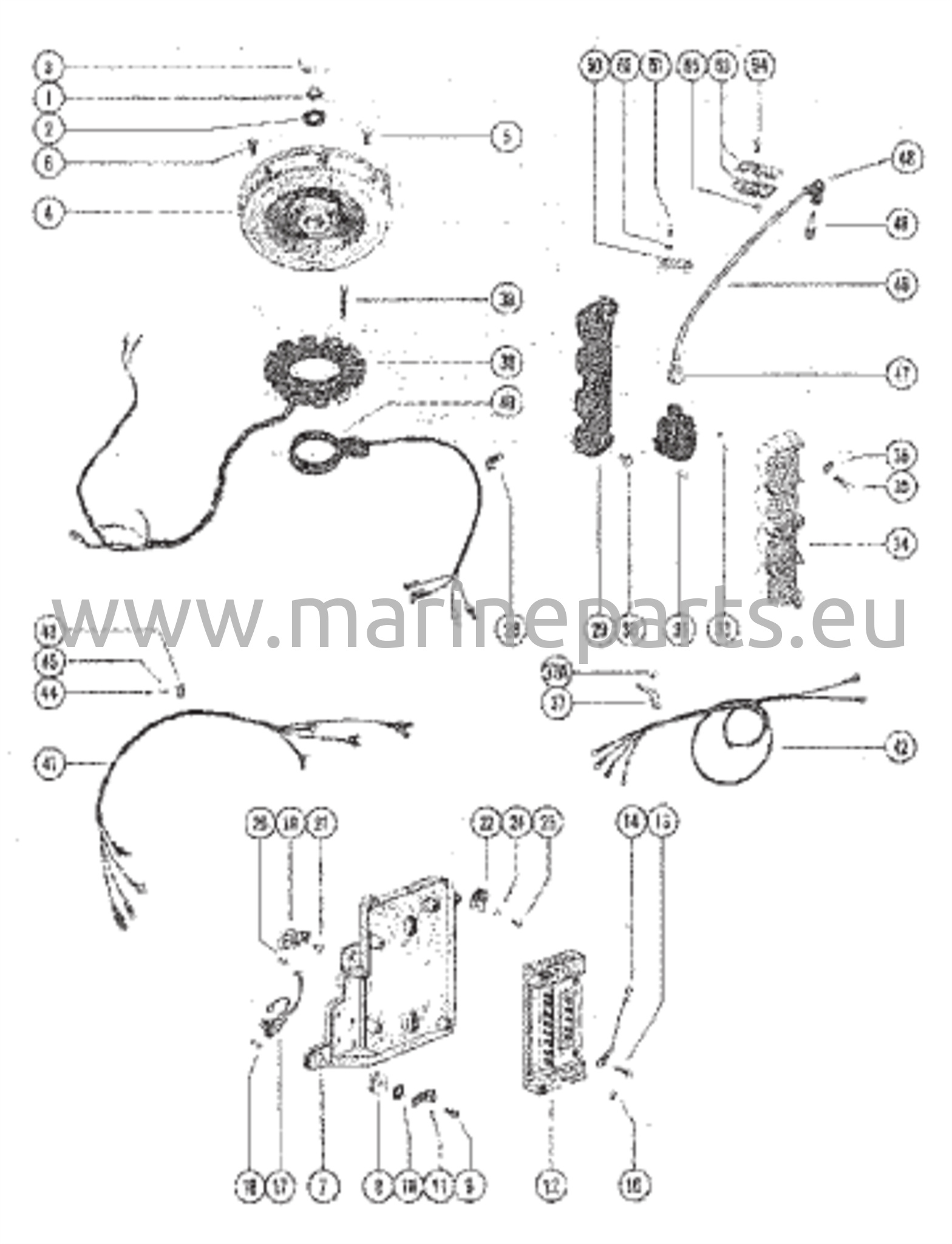 Kiertokanki, staattori ja sytytyspuola
