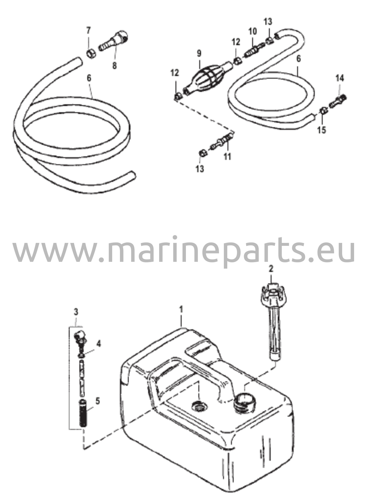 Polttoainesäiliö (muovia - 3,2 gallonaa)