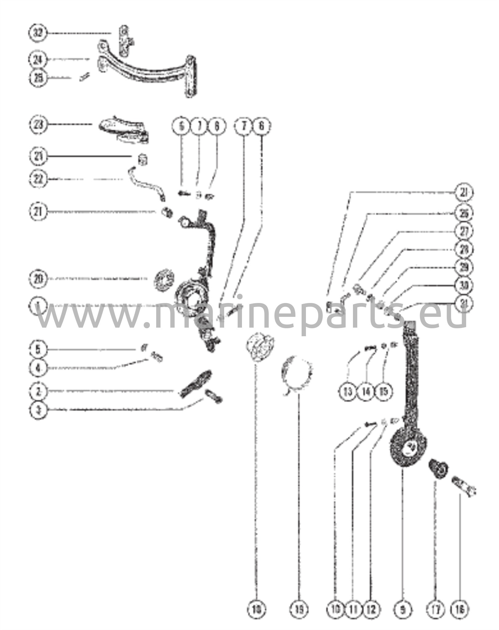 Kaasukahva ja sytytyksen ennakkoasennon vipu