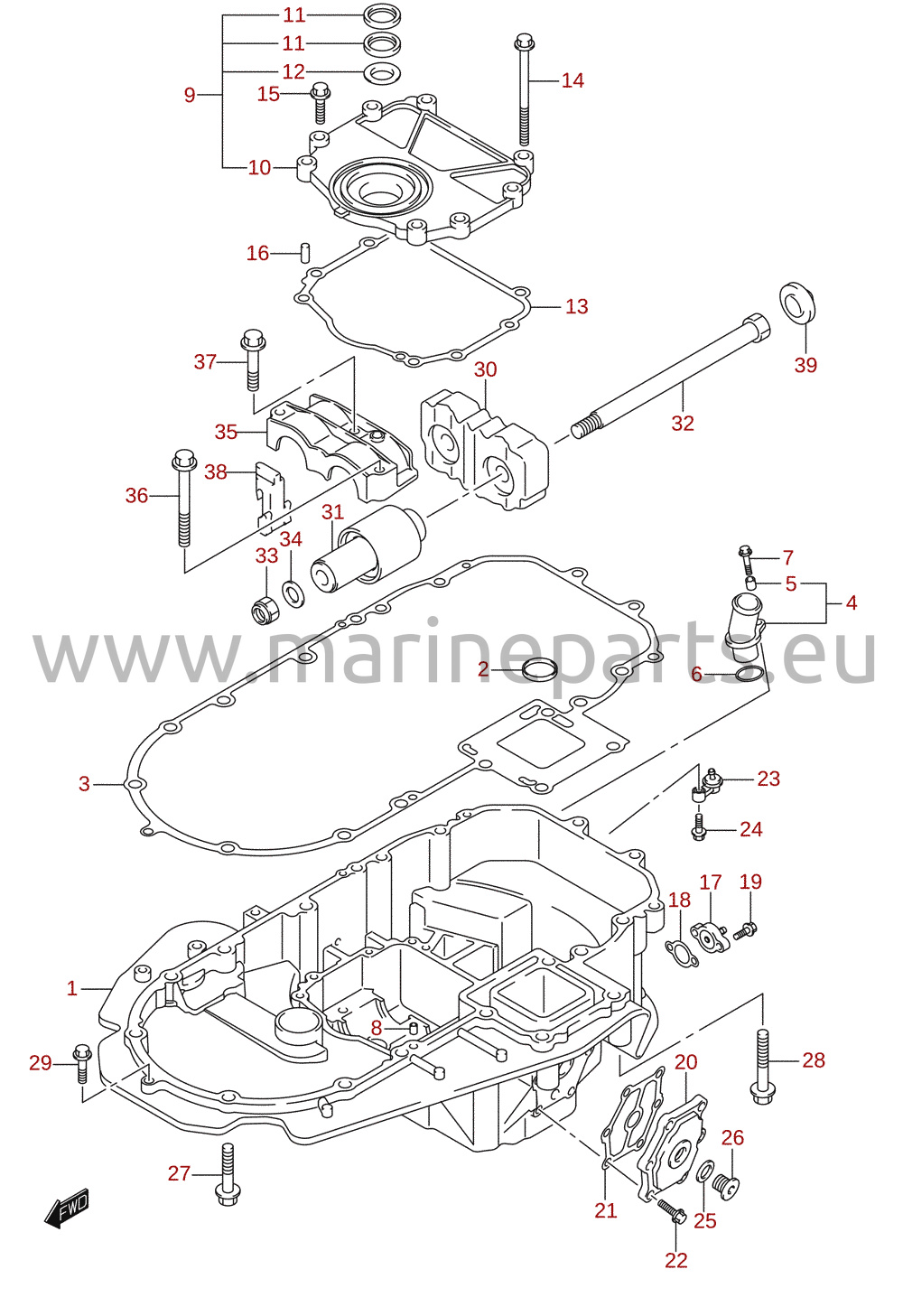 Motorholder (DF150TG, DF150ZG, DF175TG, DF175ZG)