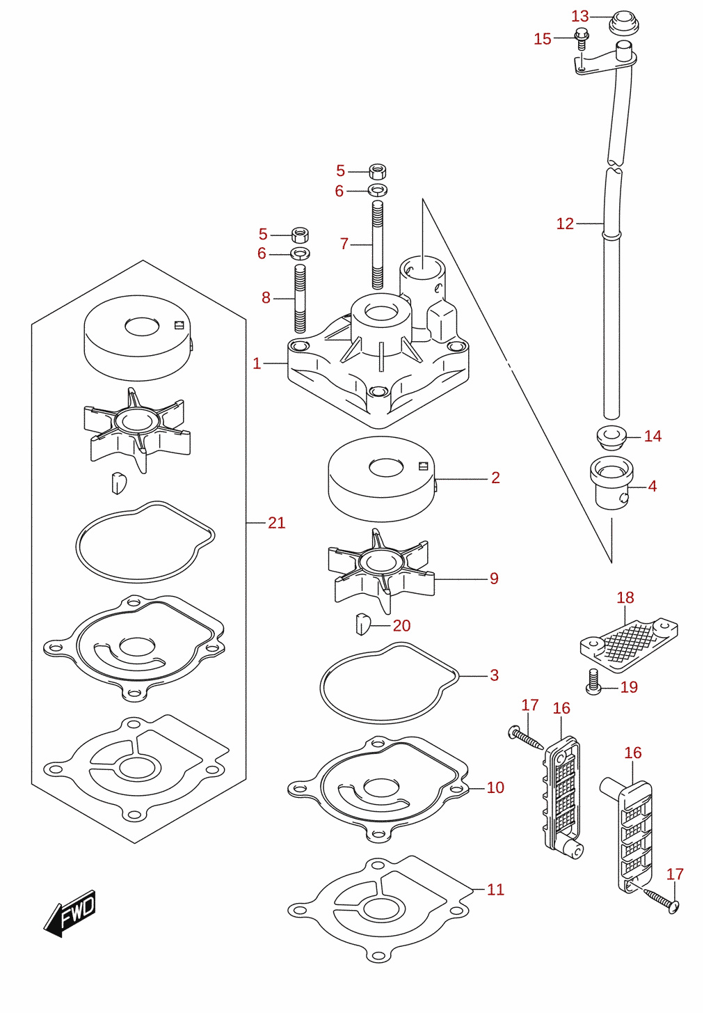 Veepump (DF40AQH, DF40ATH, DF50ATH)