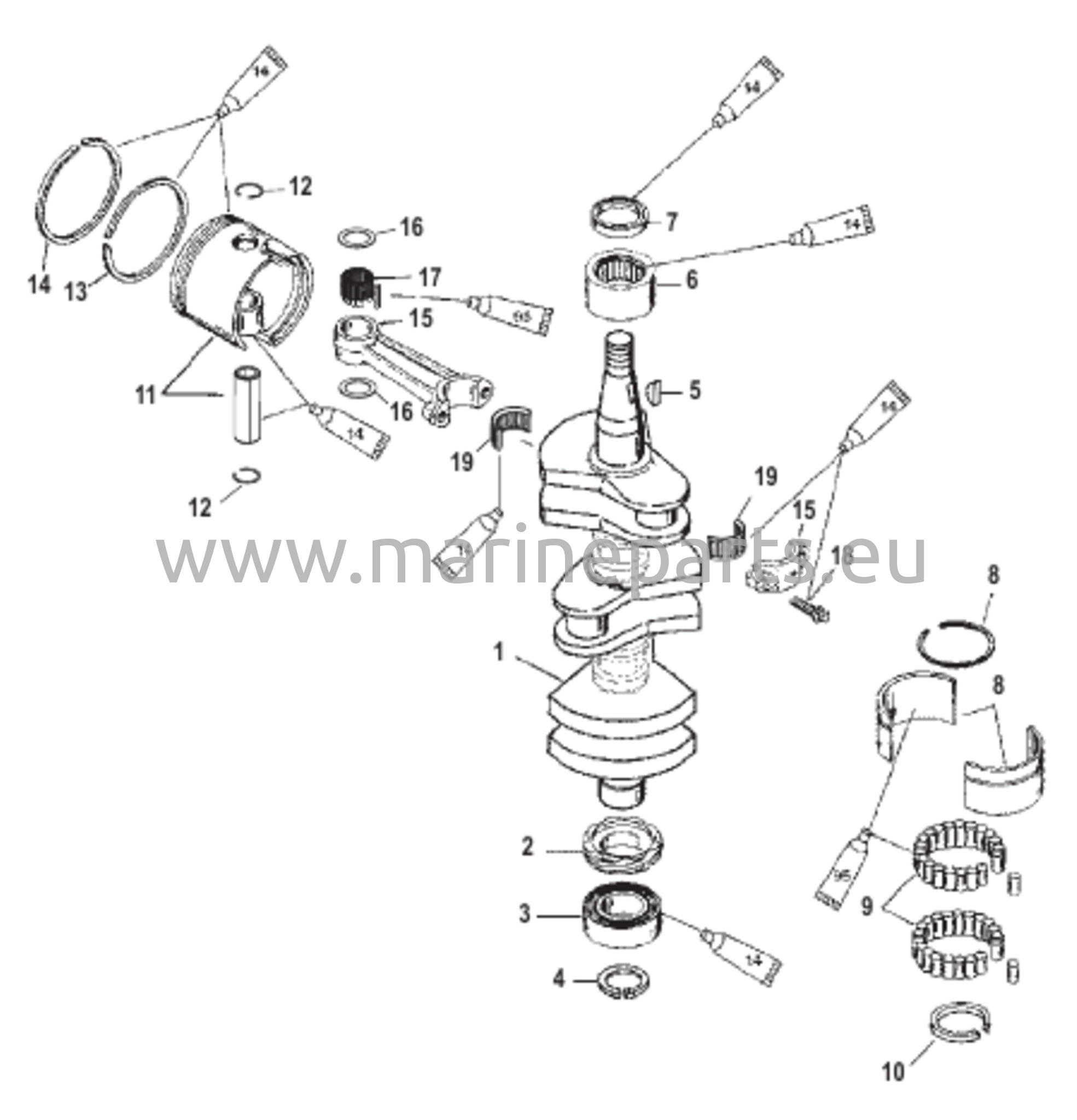 Kampiakseli, männät ja kiertokanget