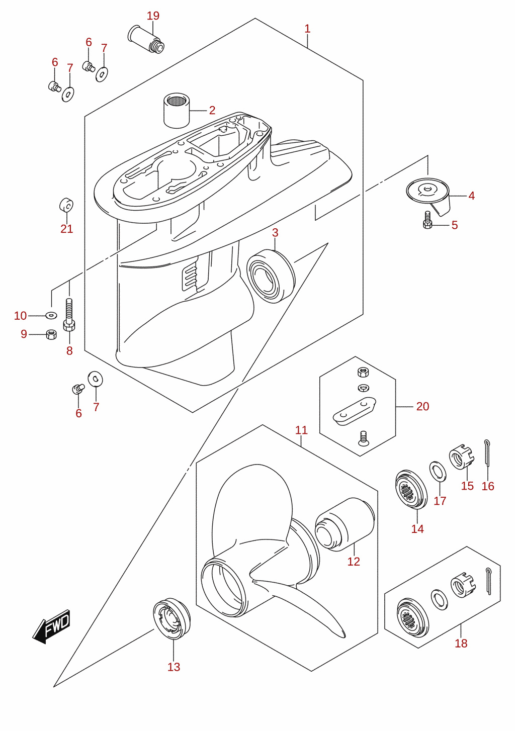 Gear case (DF60A)
