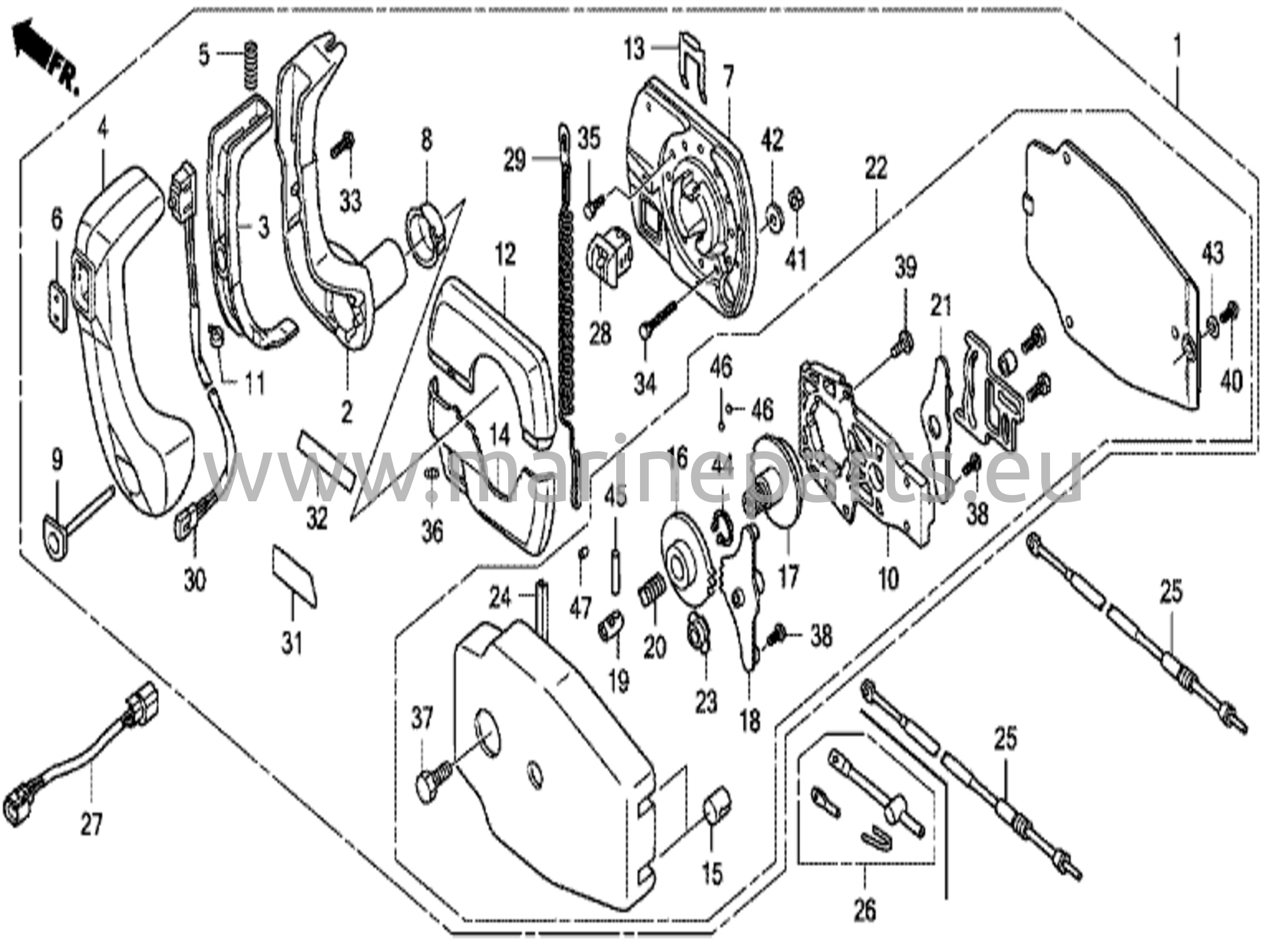 Kaukosäätimen kotelo (paneelikiinnitys)