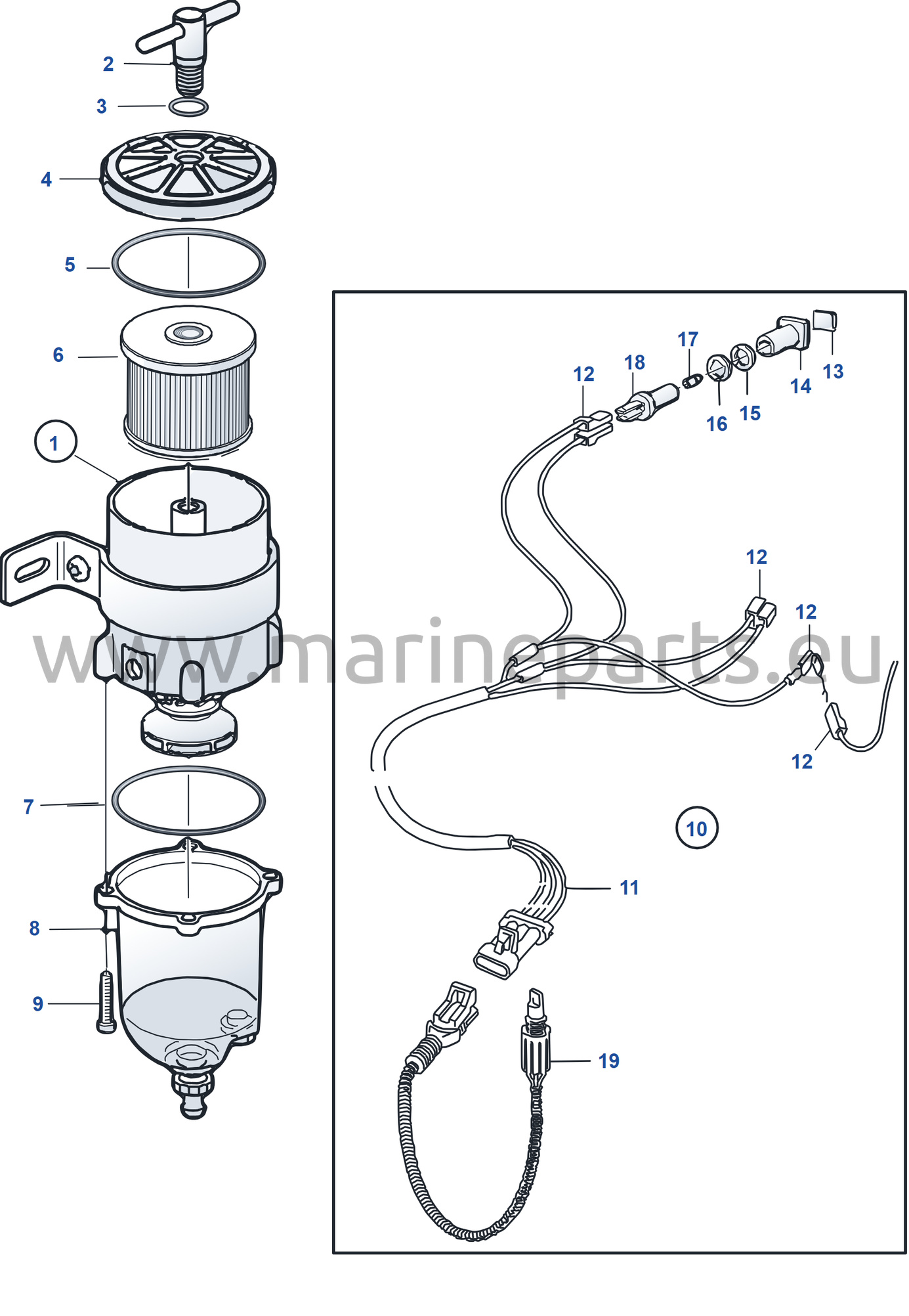 Kütusefilter ja veeseparaator
