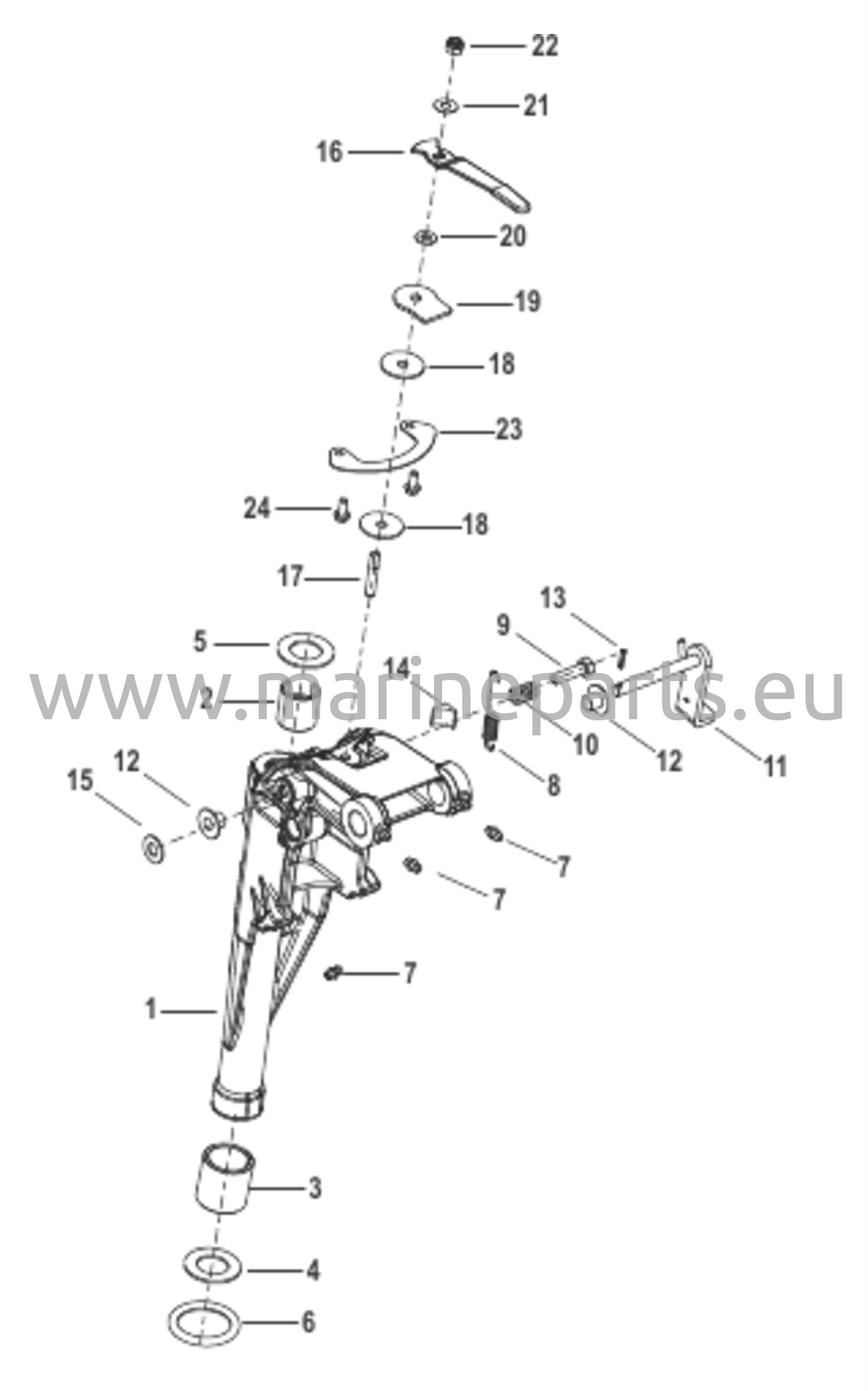 Svängbar konsol för kraftig lutning