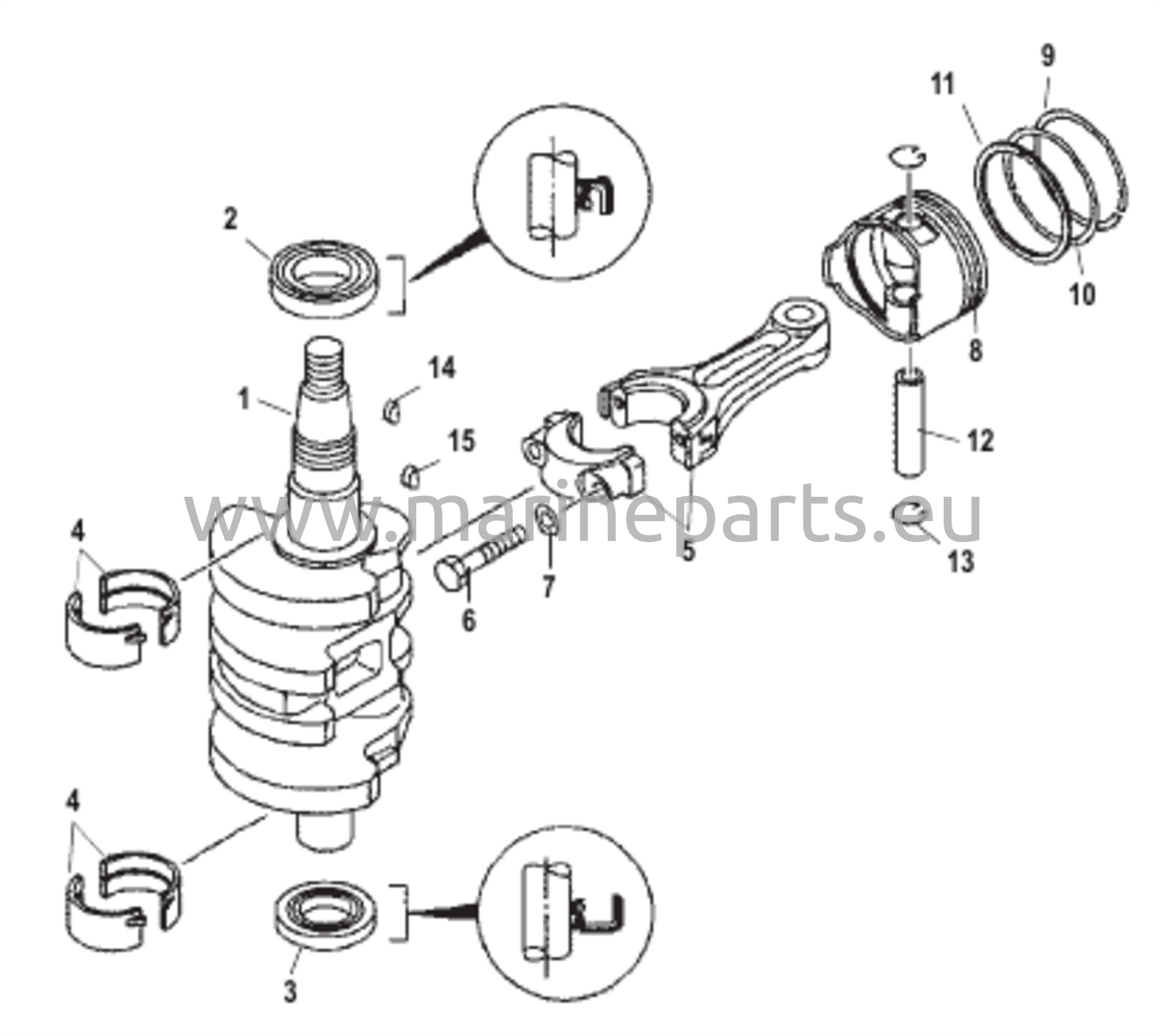 Kampiakseli, männät ja kiertokanget