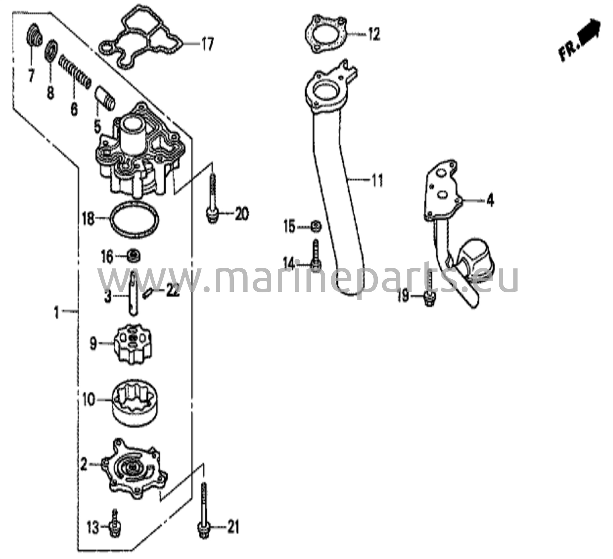 Õlipump/väljalaskekollektor