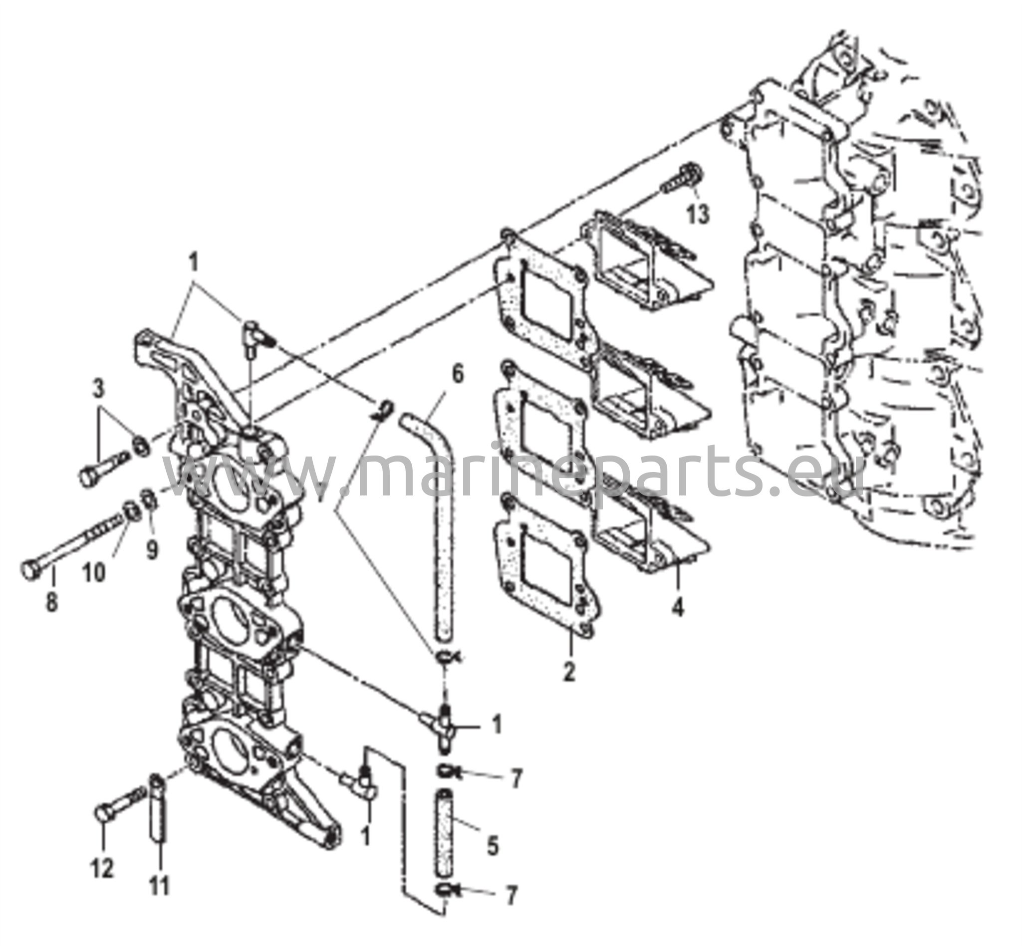 Inlet Manifold and Reed Block 