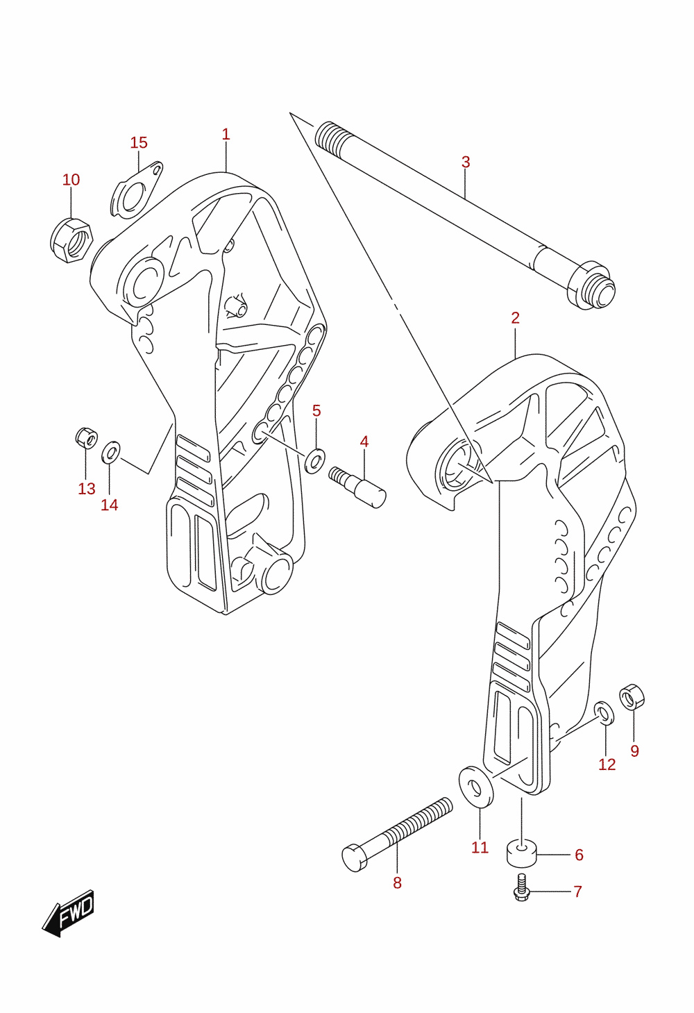 Clamp bracket (DF40ATH, DF50ATH)