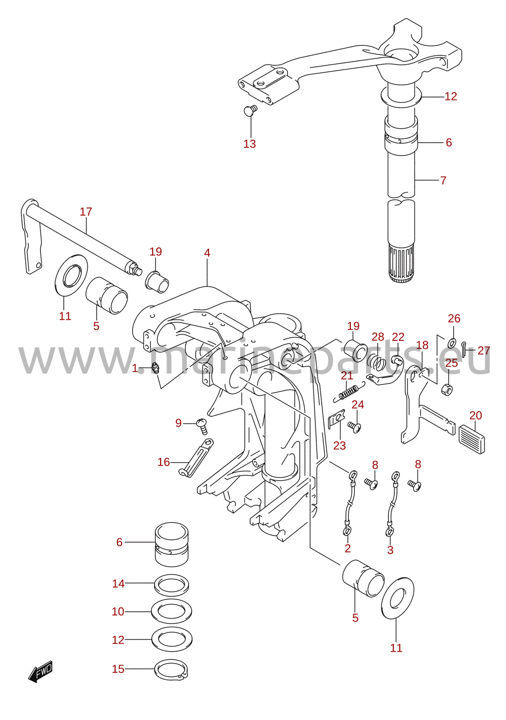 Swivel bracket (DF100AT, DF115)