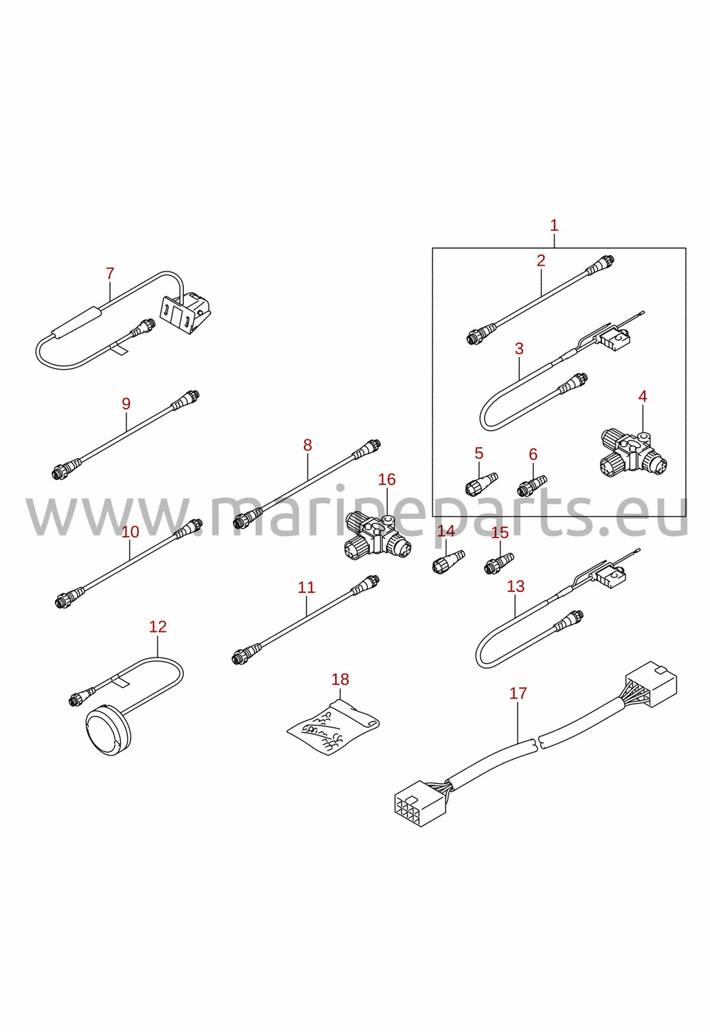 Multifunktionsinstrument (2) (DF100B, DF70A, DF75A, DF80A, DF90A) (tillval)
