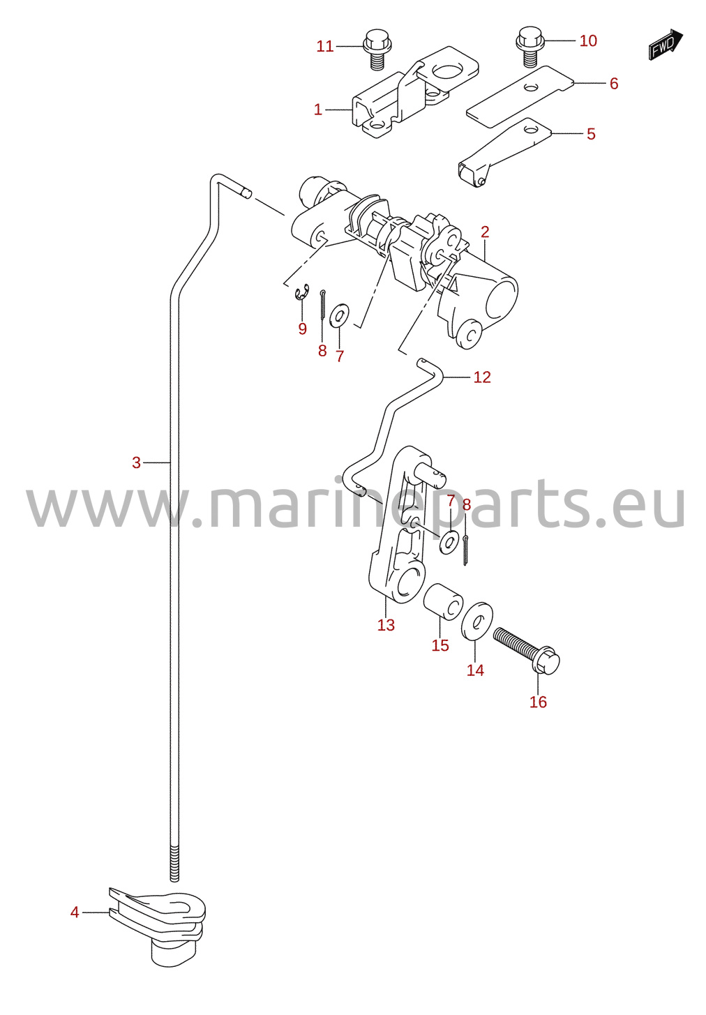 Clutch shaft (DF20R, DF25R)