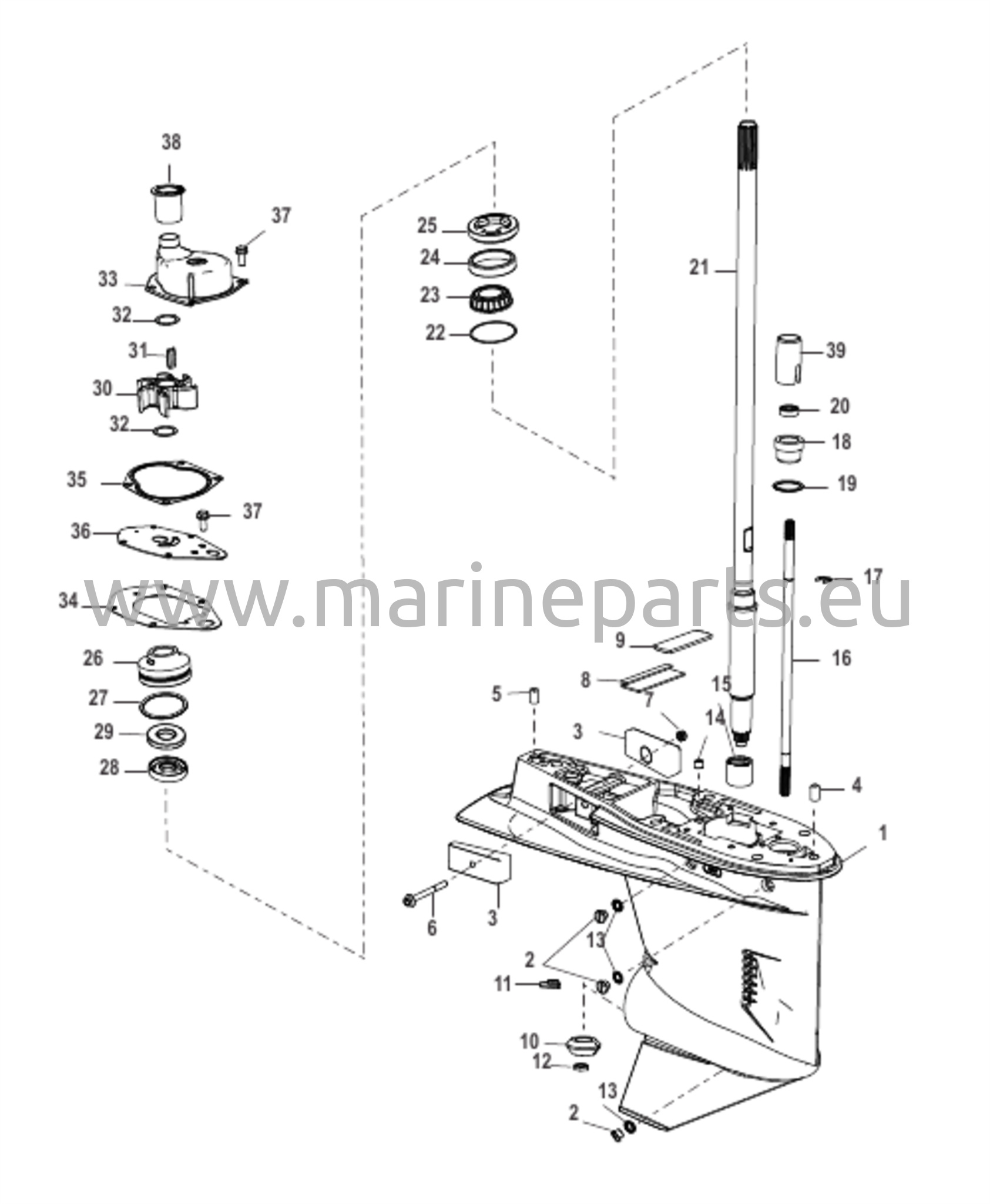 Växelhus Drivaxel - 2:1 Växelförhållande
