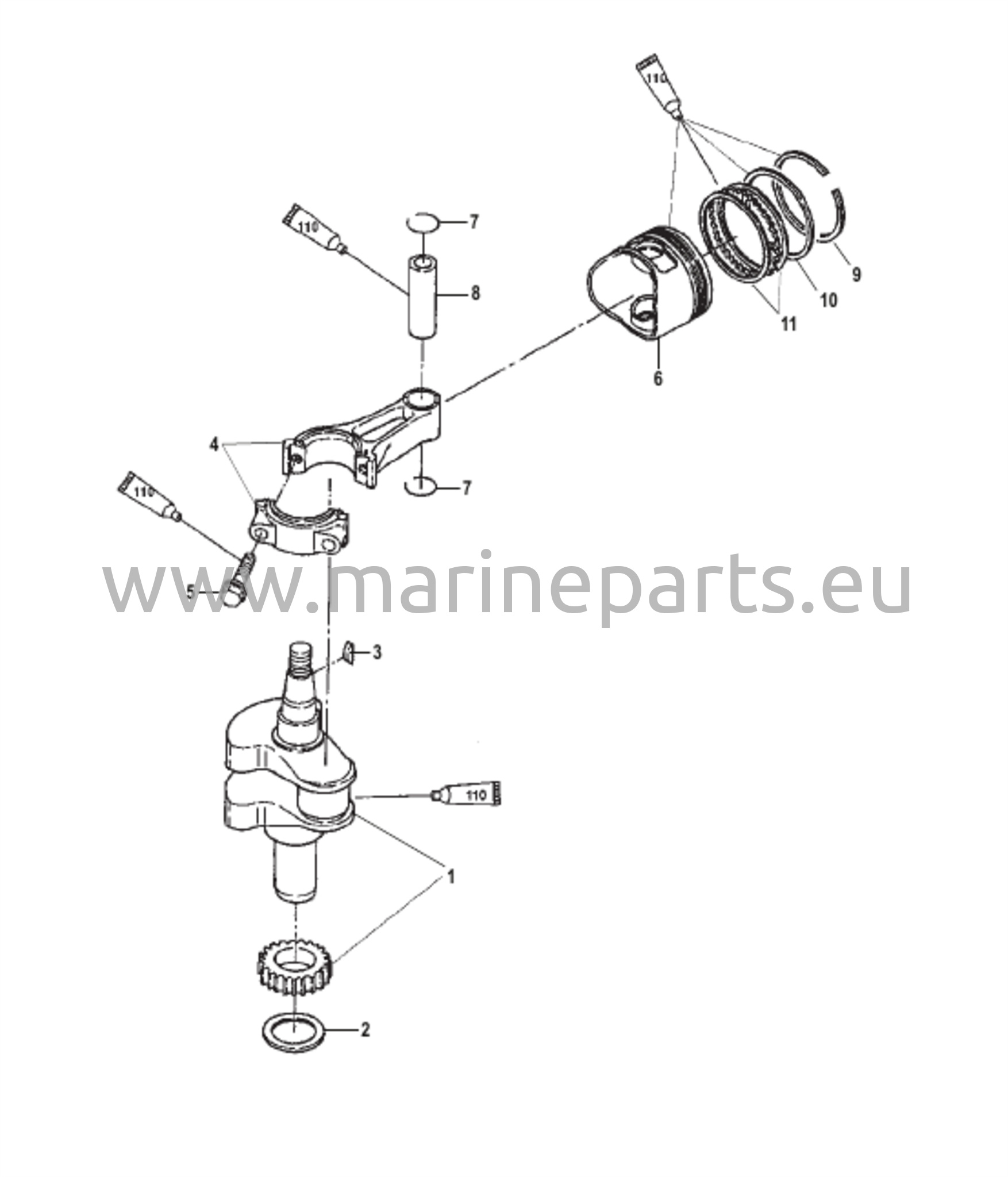 Crankshaft, Piston and Connecting Rods 
