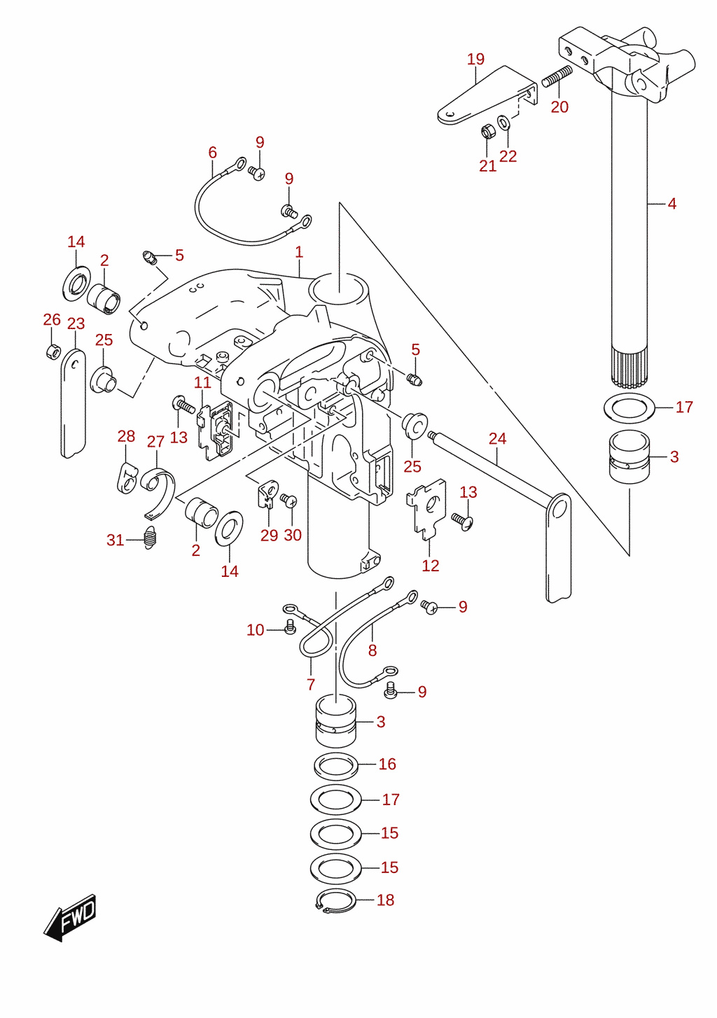 Swivel bracket (DF50AVT)