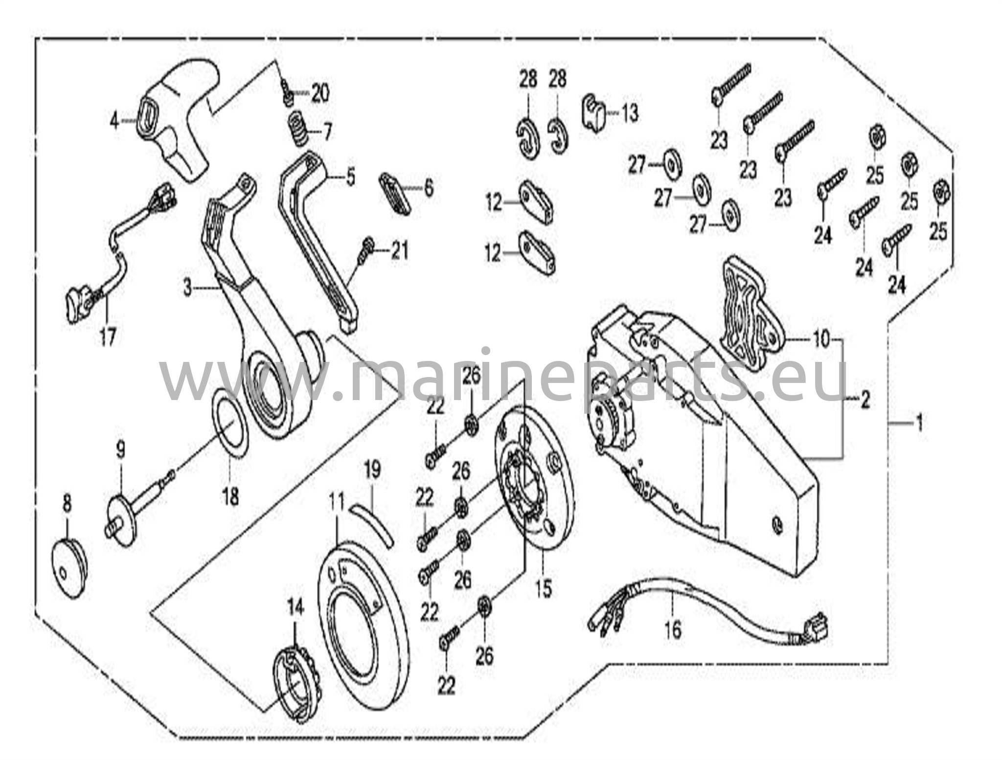 Fjärrkontroll (infälld typ) (höger)