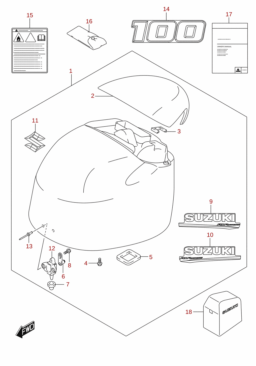 Engine cover (DF100B)