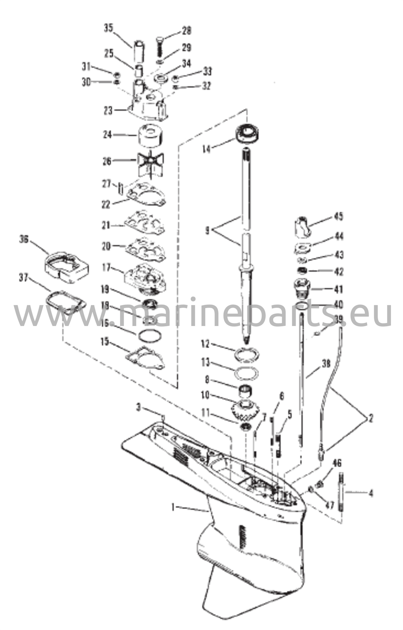 Vaihteiston kotelo (voimansiirtoakseli)