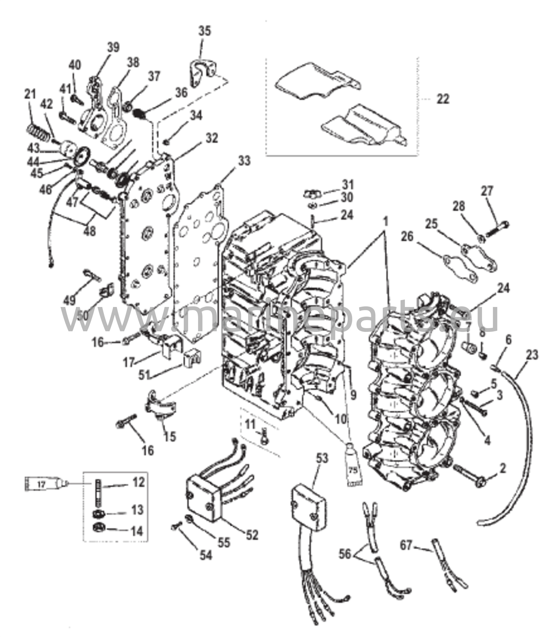 Sylinterilohko (USA-0G127499 / BEL-9836632 ja sitä alemmat)