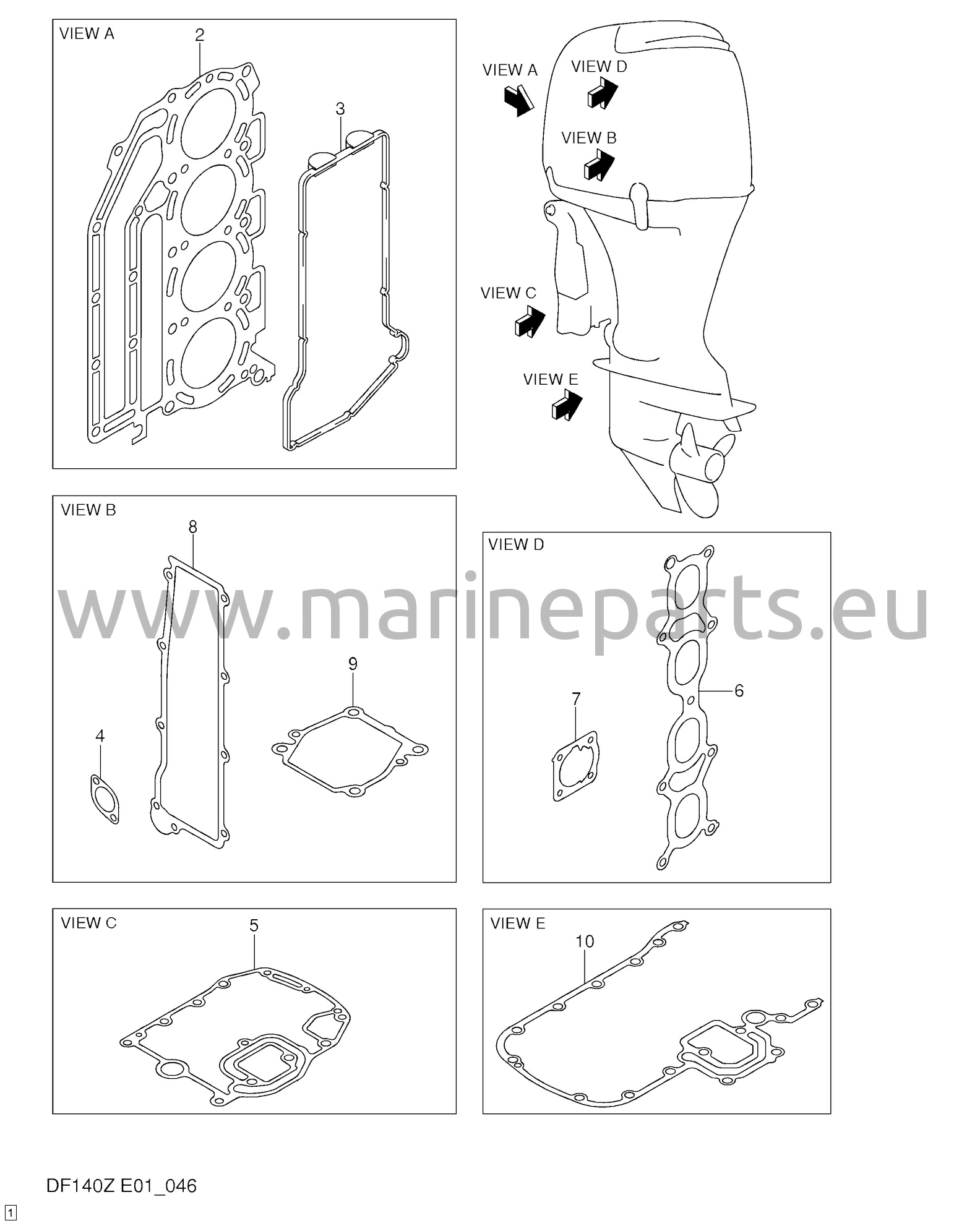 Gasket set (optional)