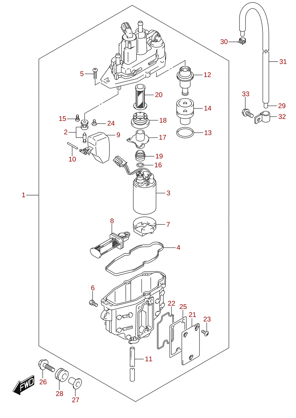 Fuel vapor separator (DF90ATH)
